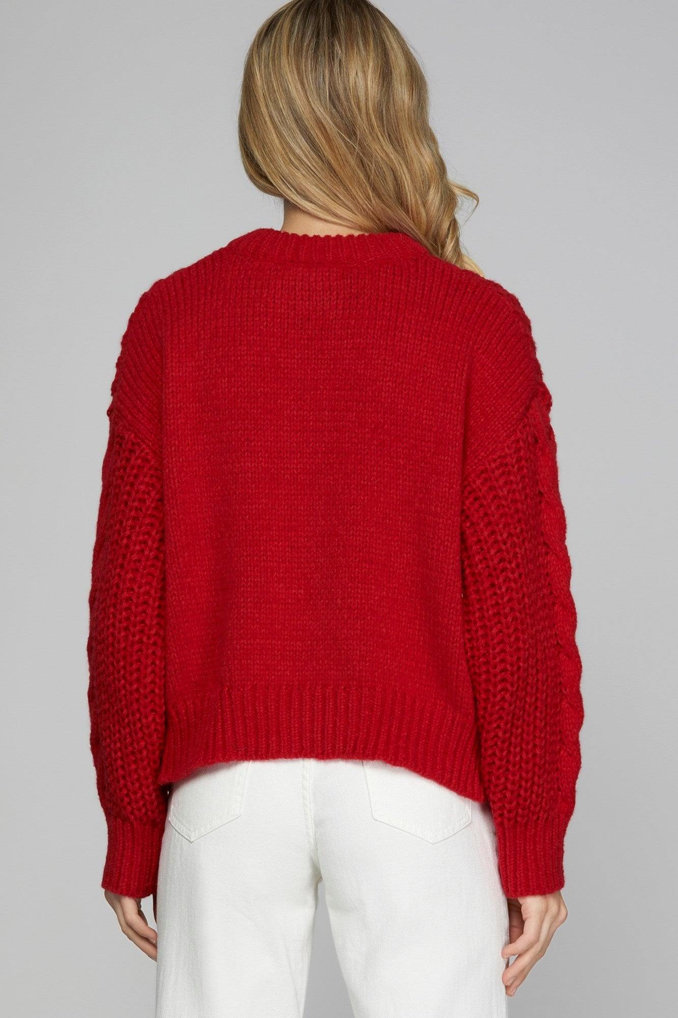 Chunky Cable Knit Cardigan - Image 2