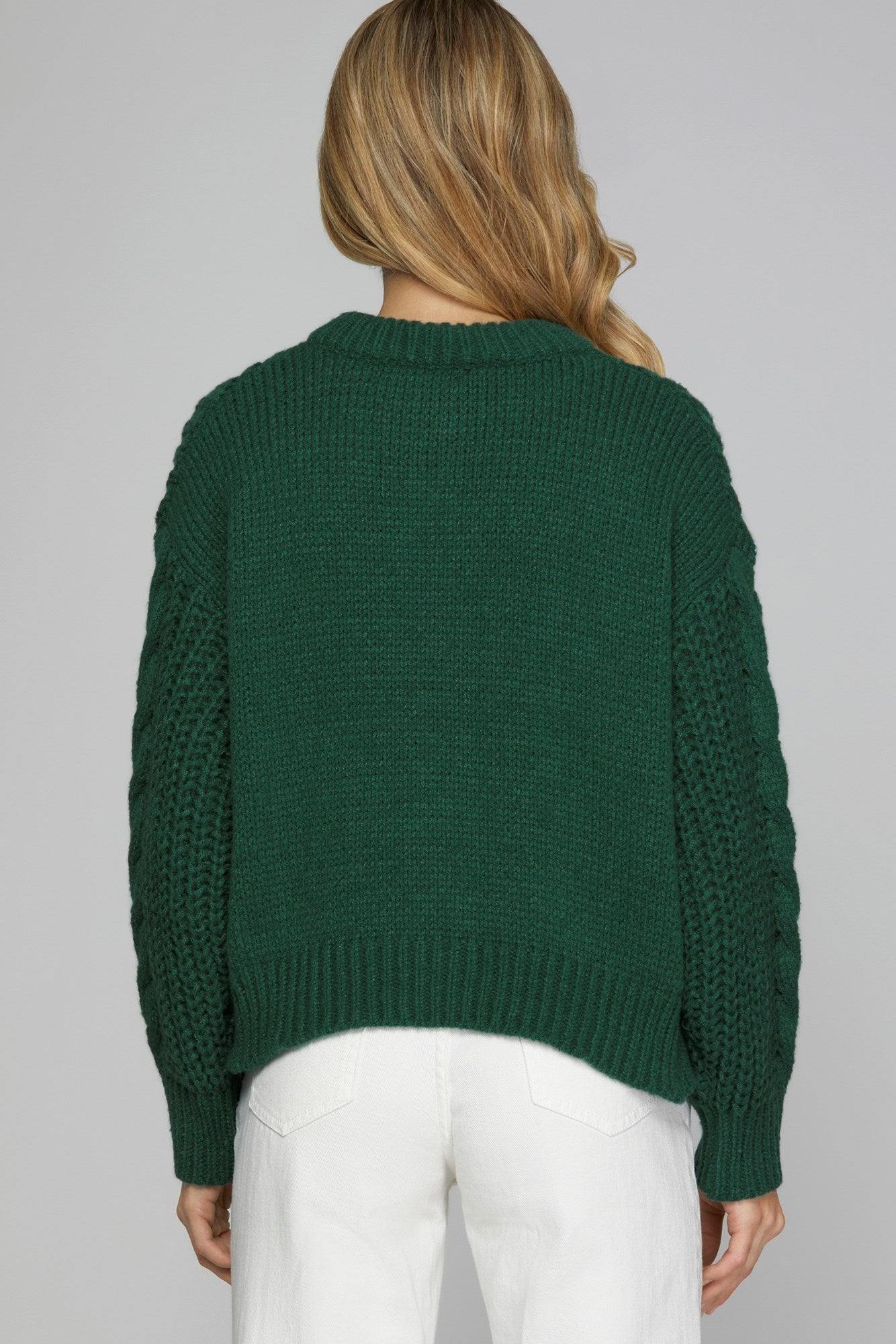 Chunky Cable Knit Cardigan - Image 3