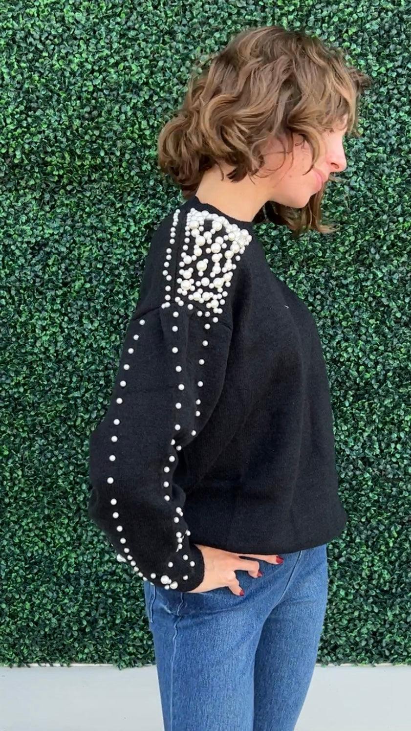 Pearl Embellished Sweater - Image 3