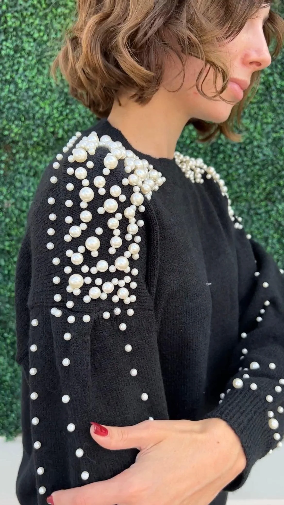 Pearl Embellished Sweater - Image 4