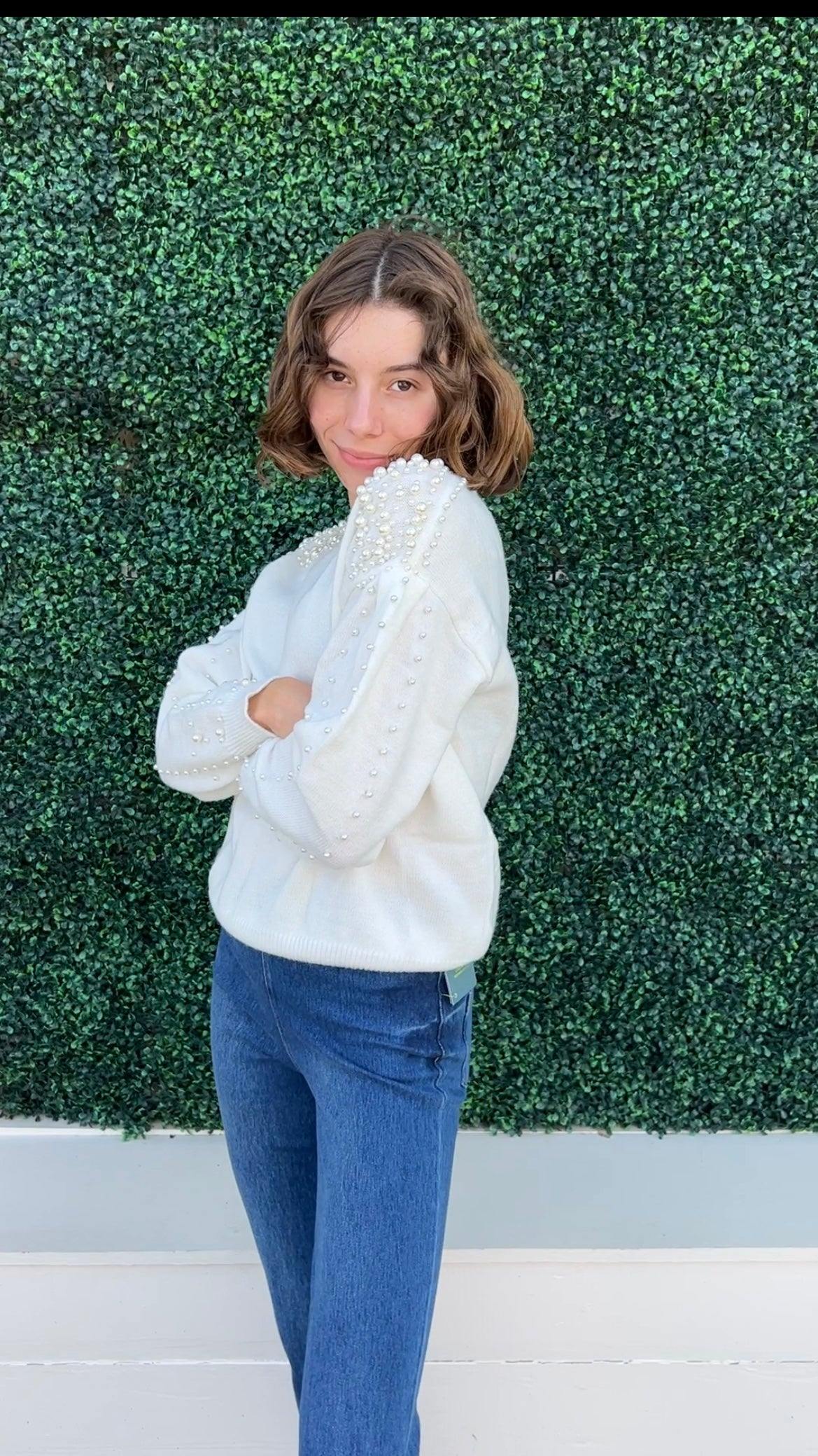 Pearl Embellished Sweater - Image 5