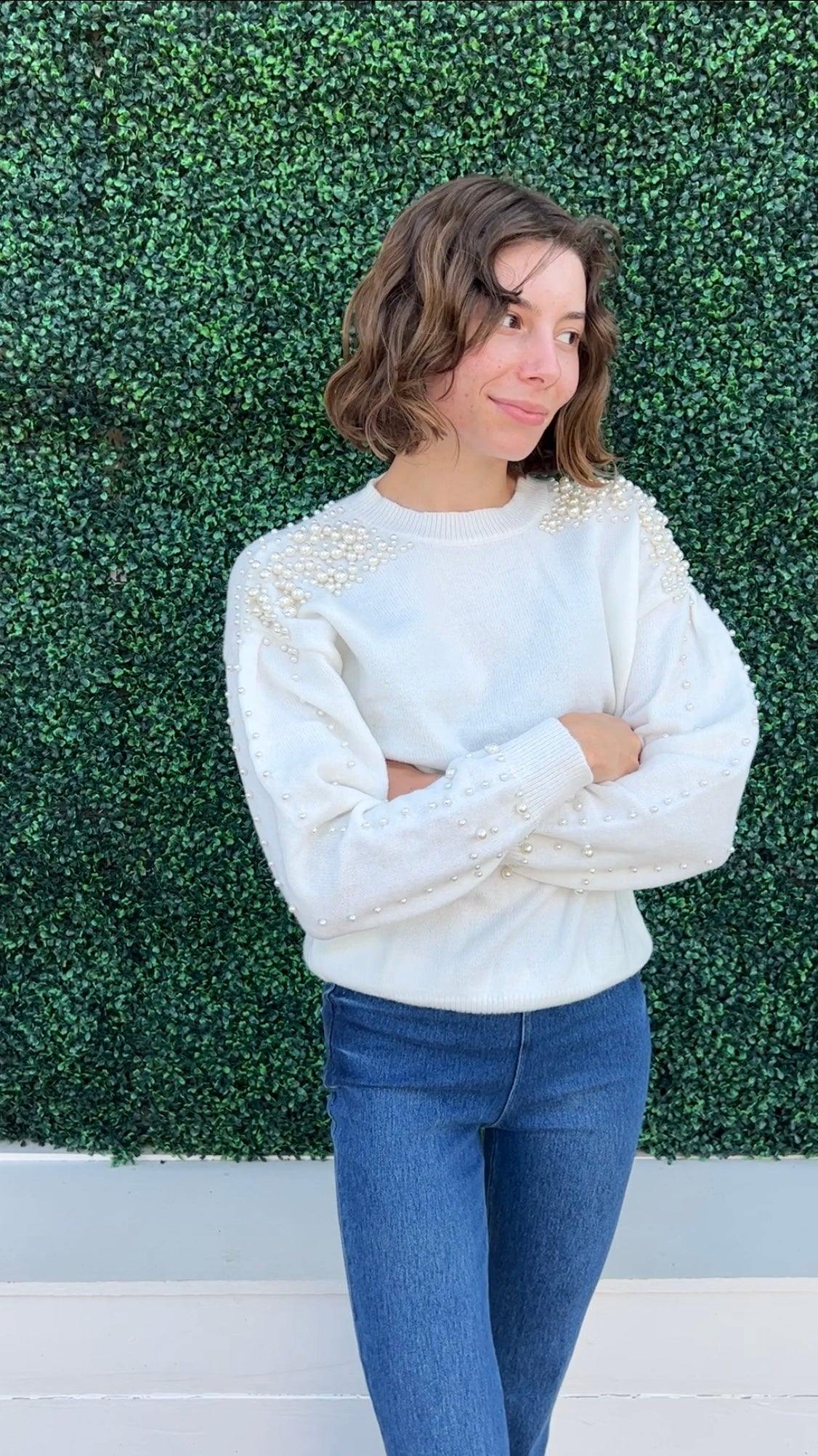 Pearl Embellished Sweater - Image 6