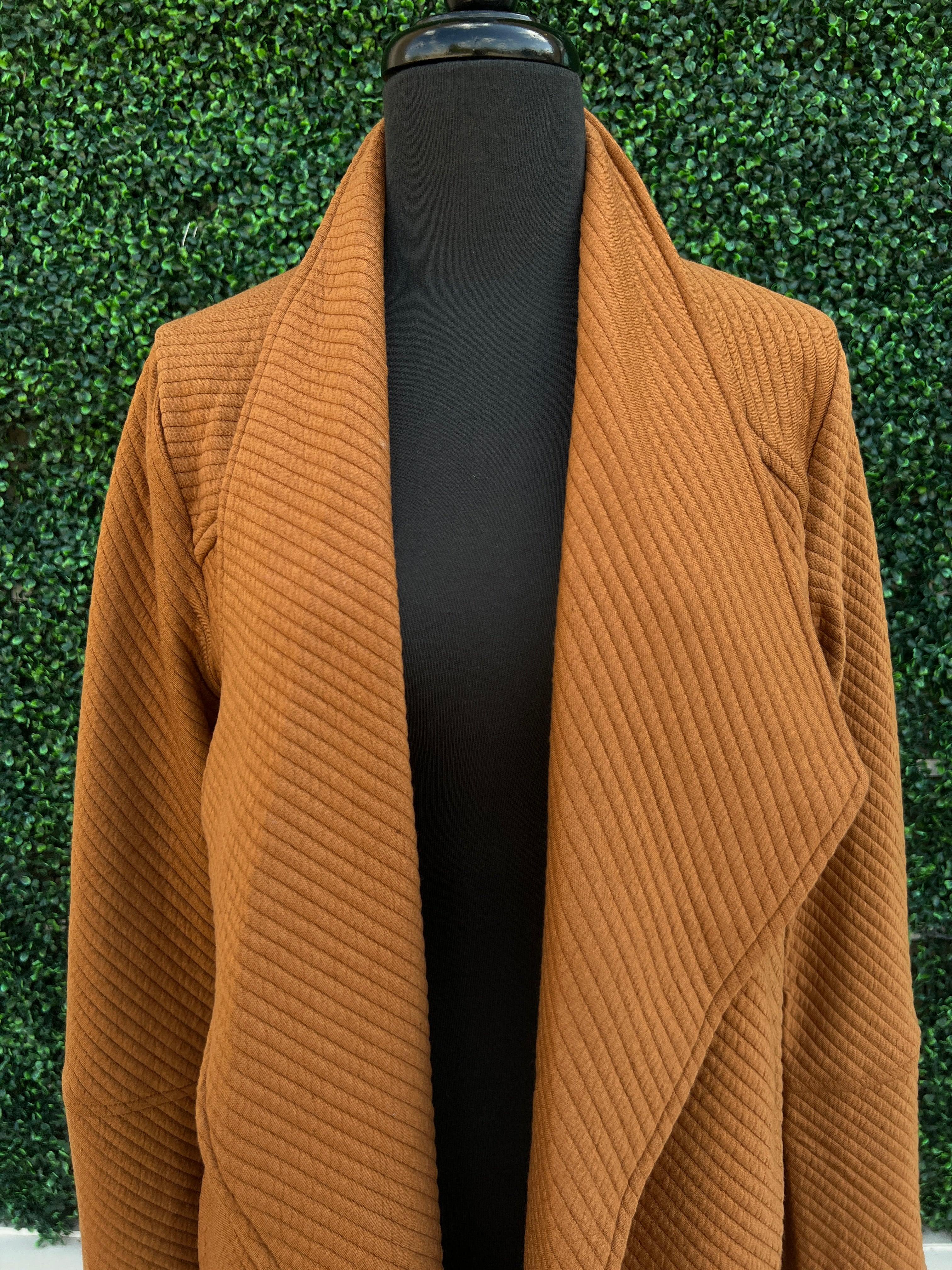 Quilted Knee Length Cardigan - Image 4