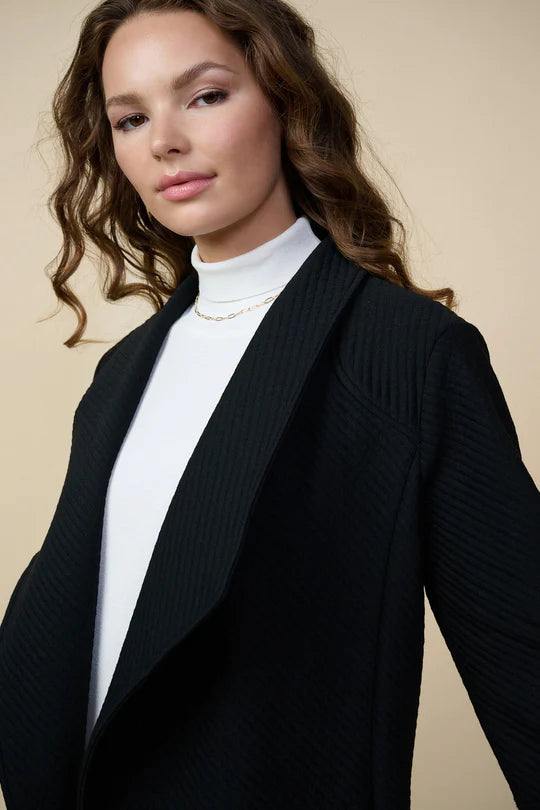 Quilted Knee Length Cardigan - Image 5