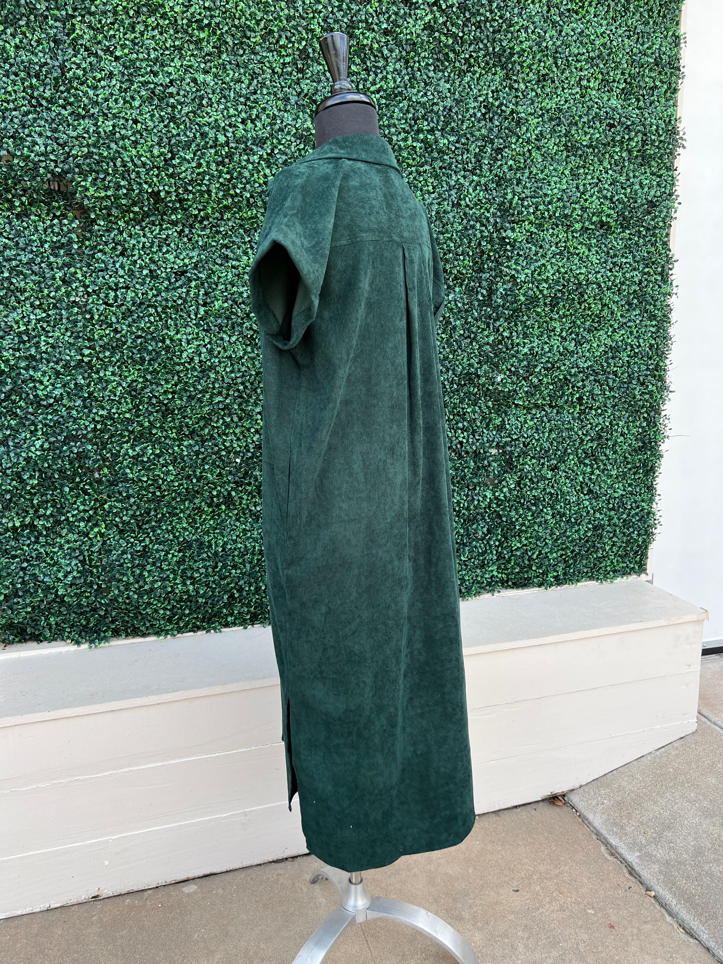 Corduroy Shirt Dress - Image 3
