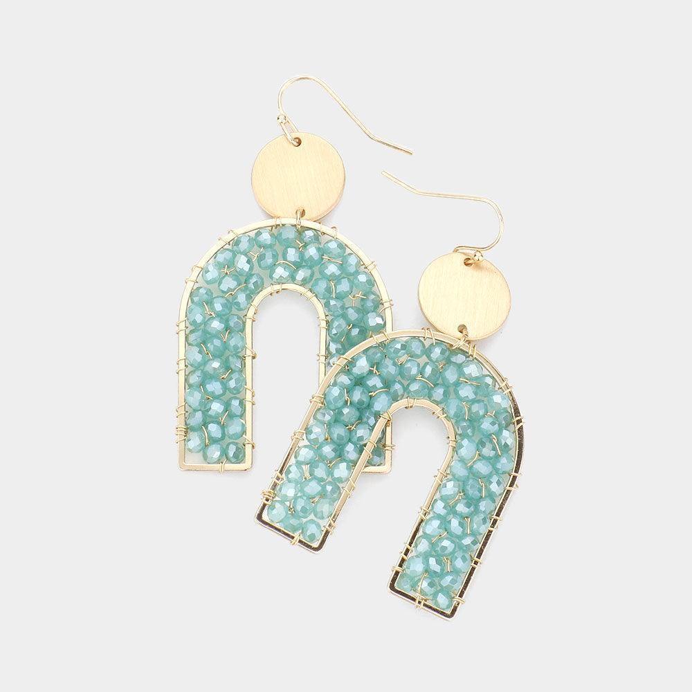 Mint U Shaped Earrings