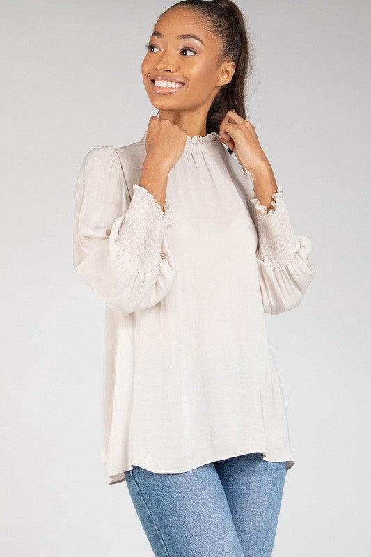 Mock Neck Ruffle Top - Image 3