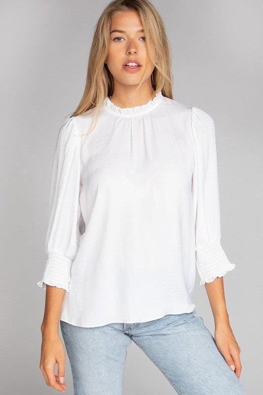 Mock Neck Ruffle Top - Image 4