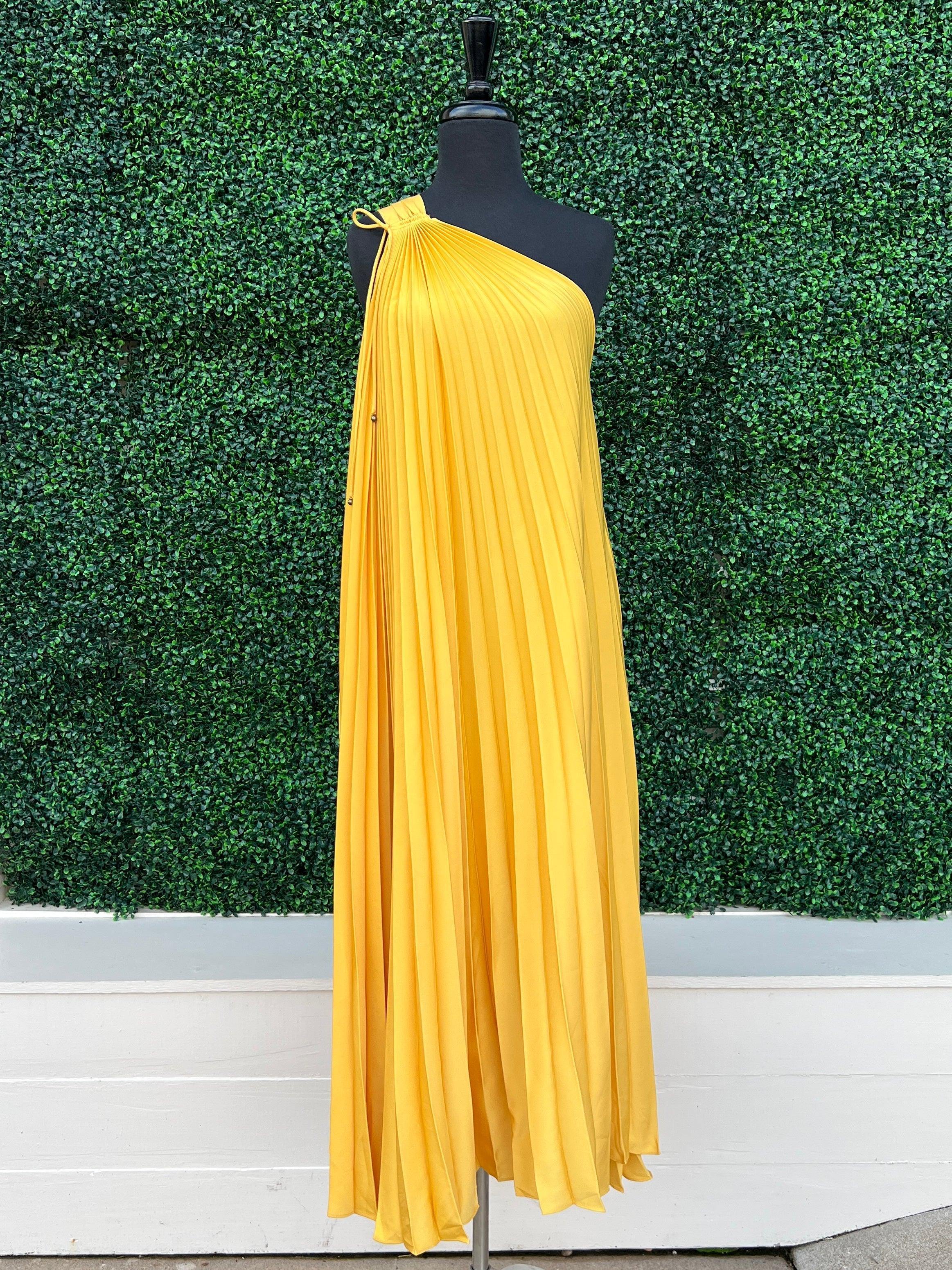 Silky Pleated Goddess Dress