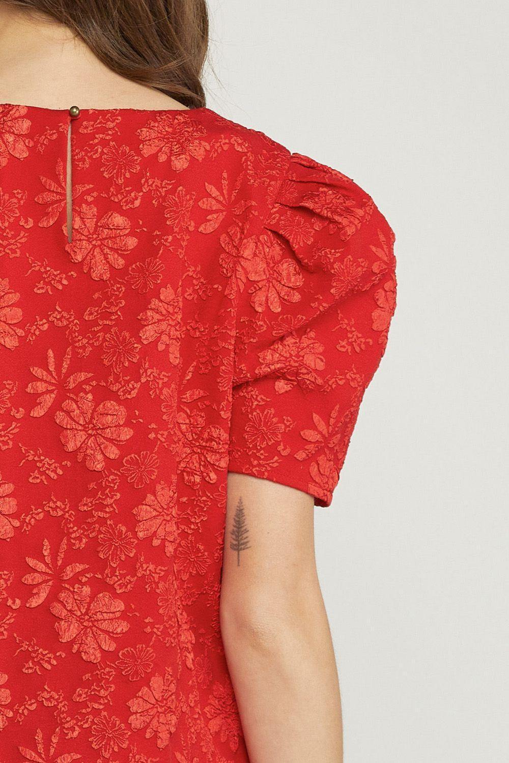 Floral Embossed Blouse - Image 4