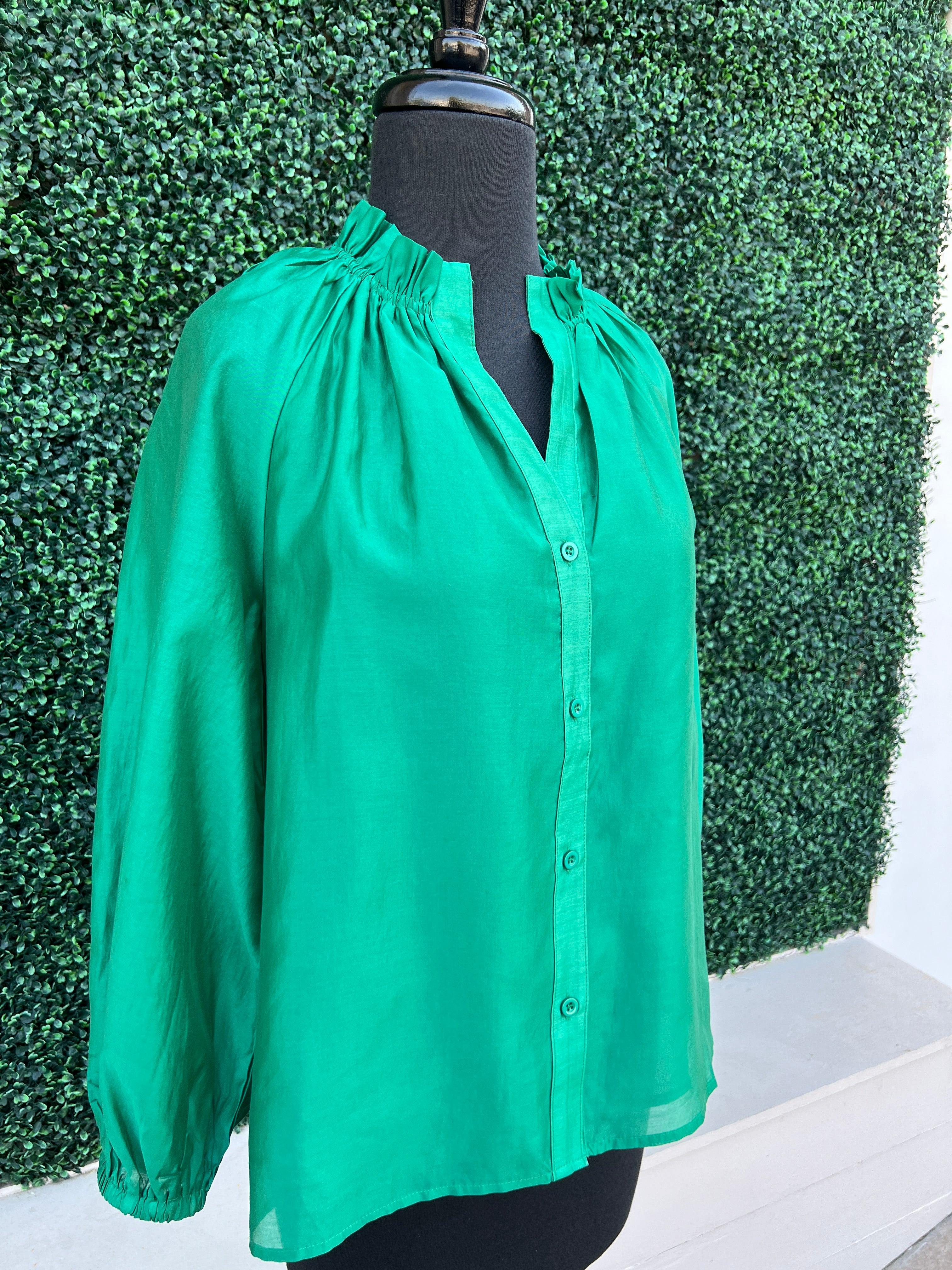 Colorful Iridescent Long Sleeve Blouse - Image 4