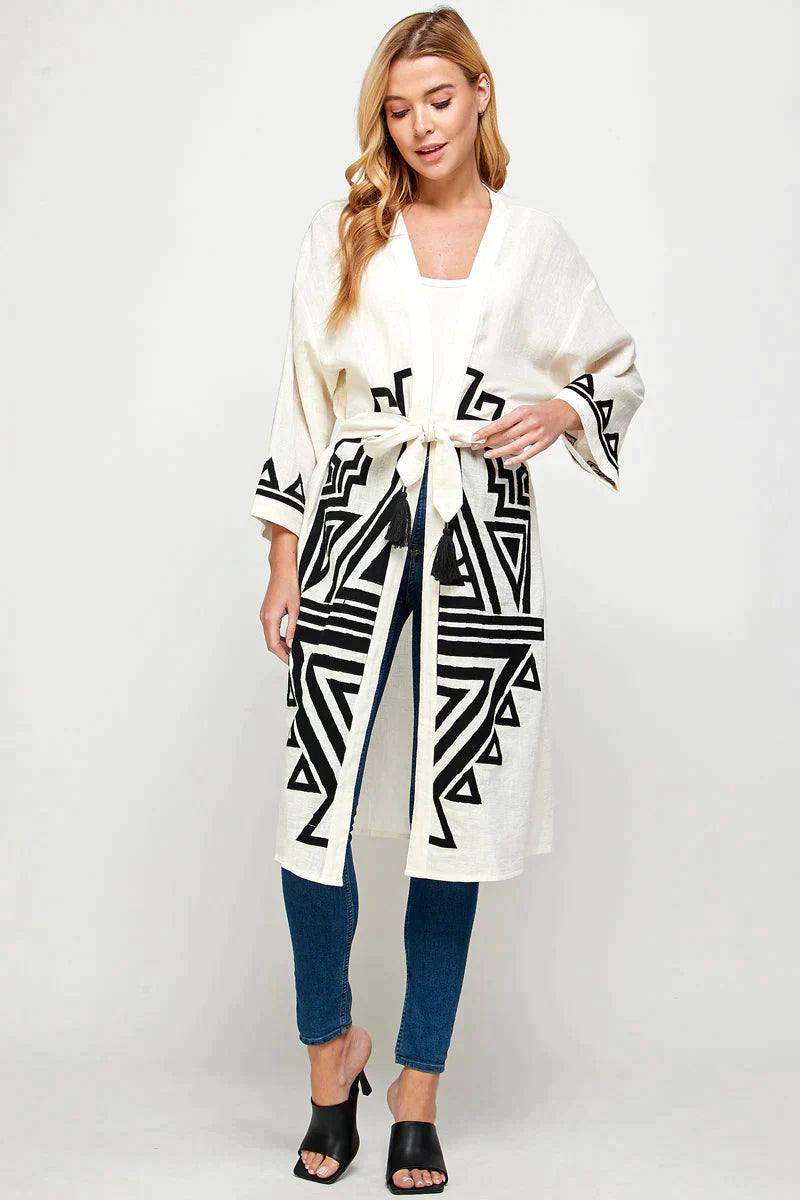 Gauzy Kimono- Linen & Cotton - Image 3