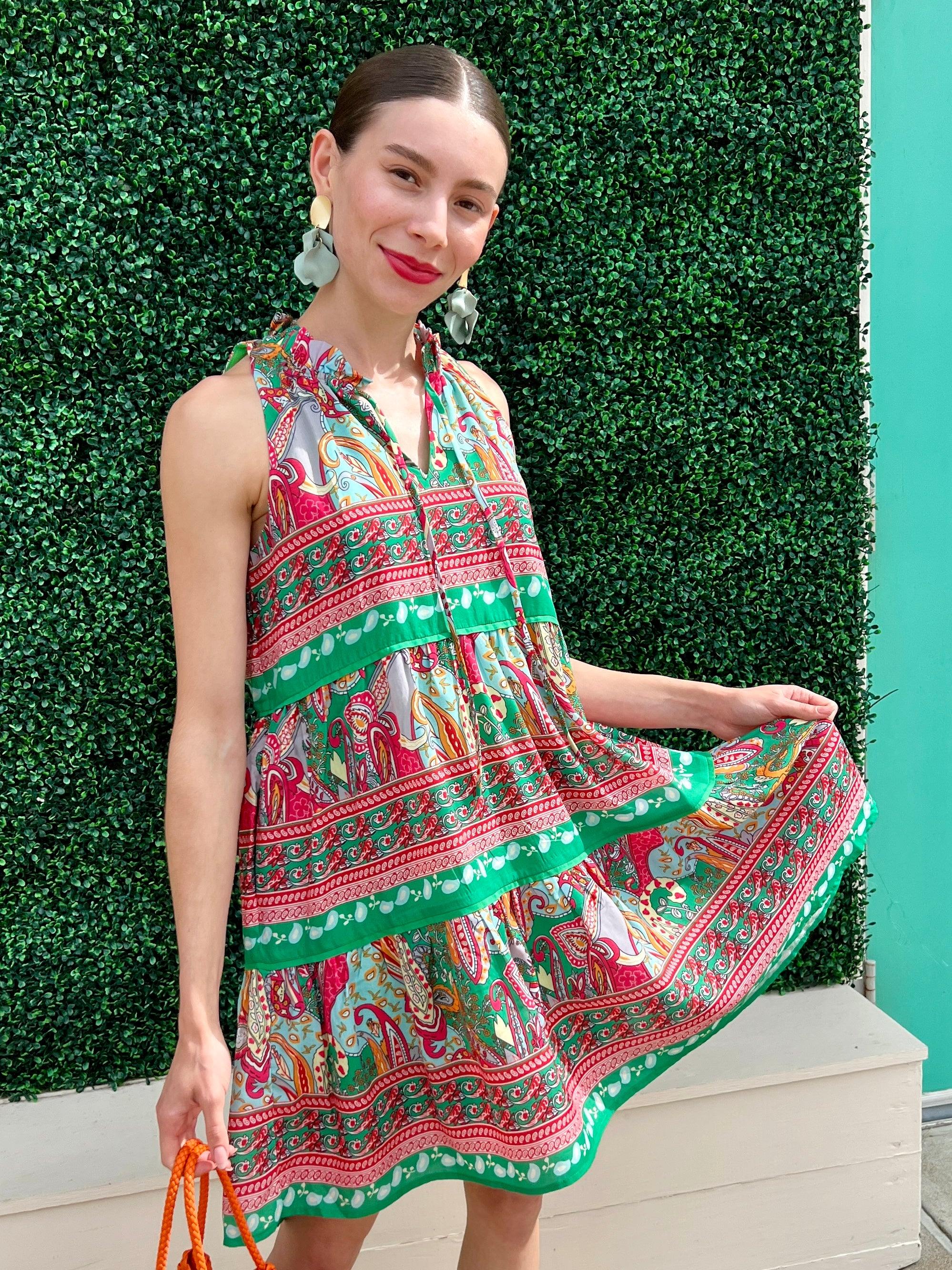 Paisley Border Print Dress - Image 3