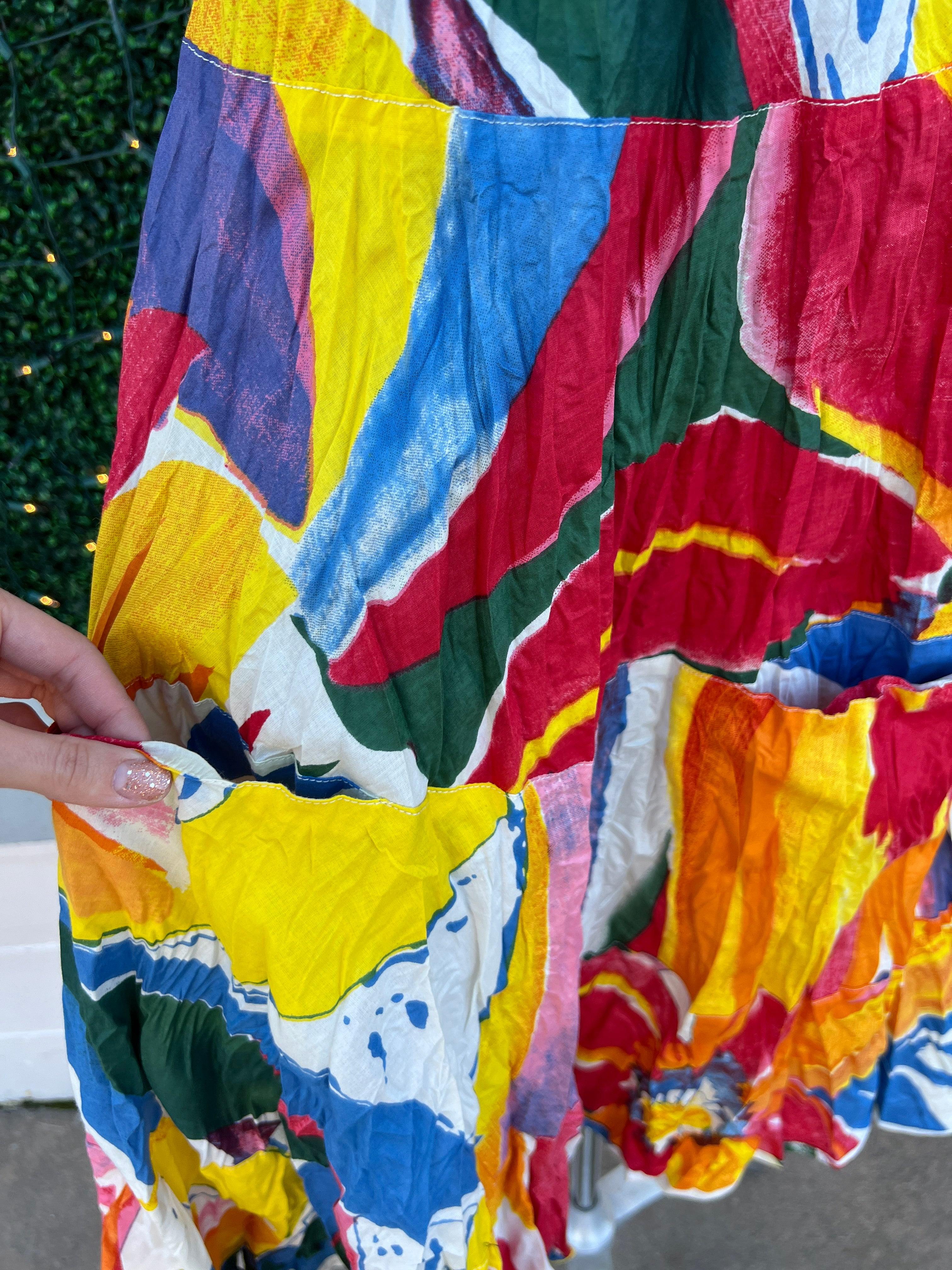 JADE Rainbow Midi Dress - Image 2