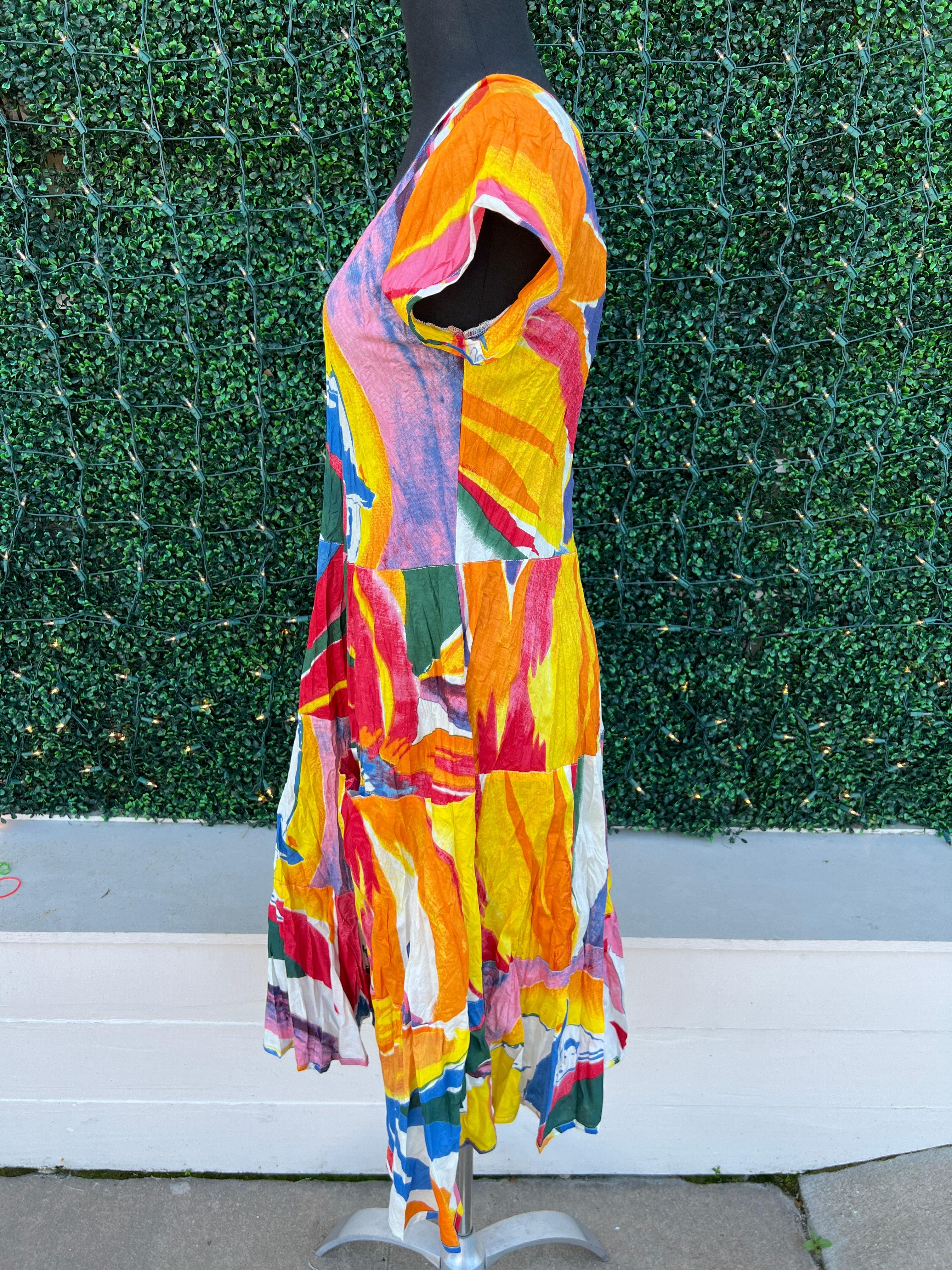 JADE Rainbow Midi Dress - Image 3