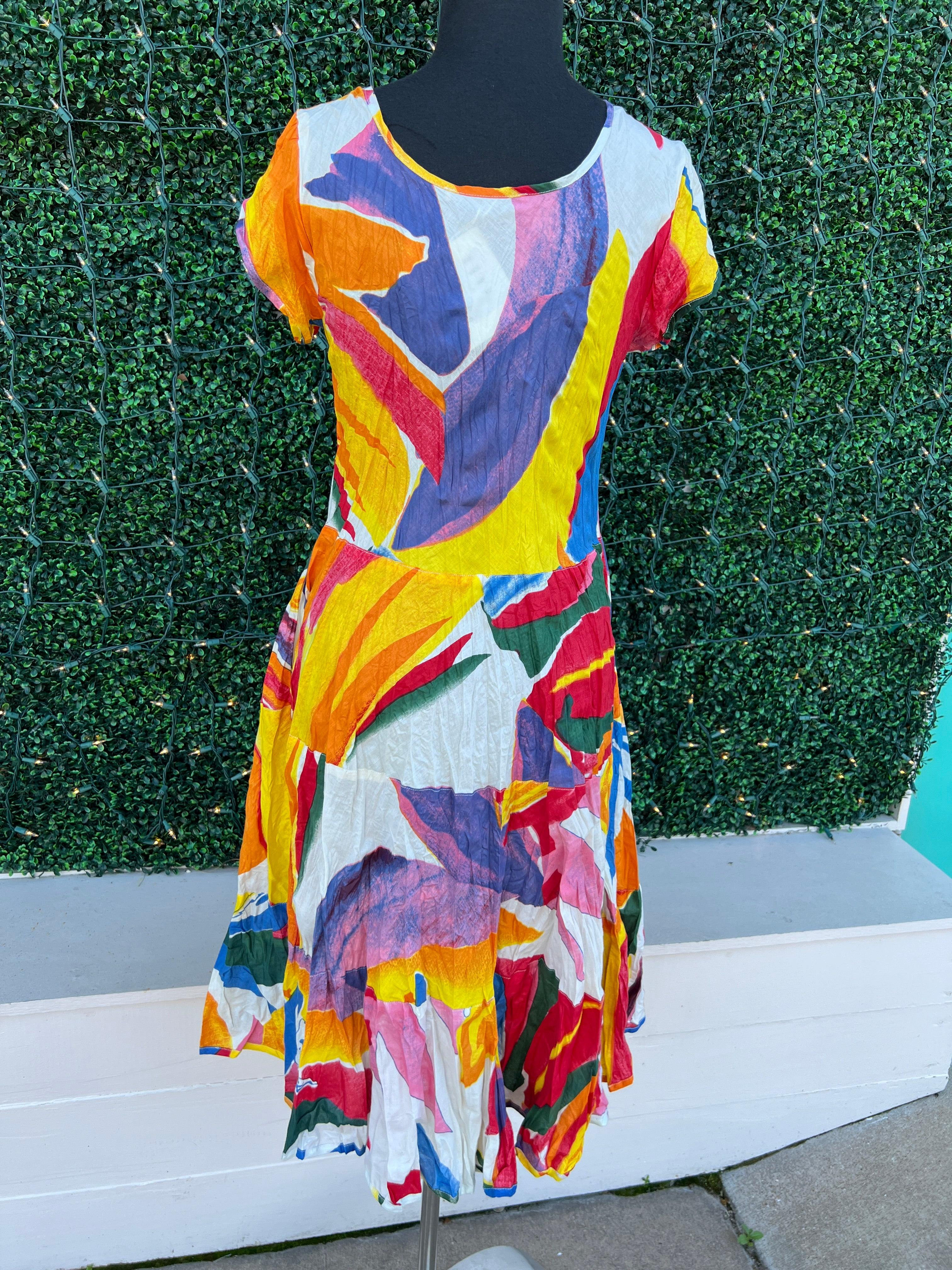 JADE Rainbow Midi Dress - Image 4