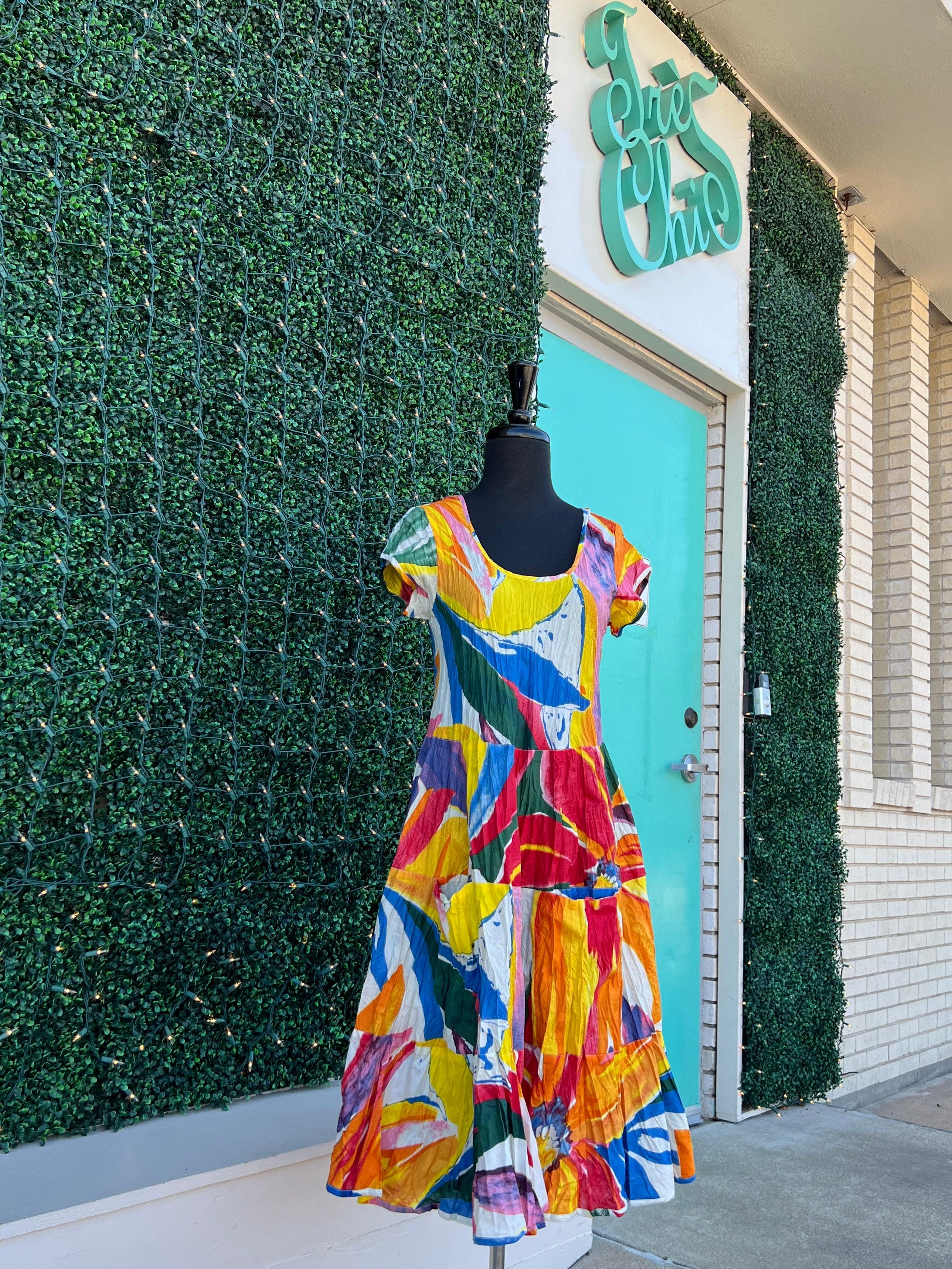 JADE Rainbow Midi Dress - Image 5