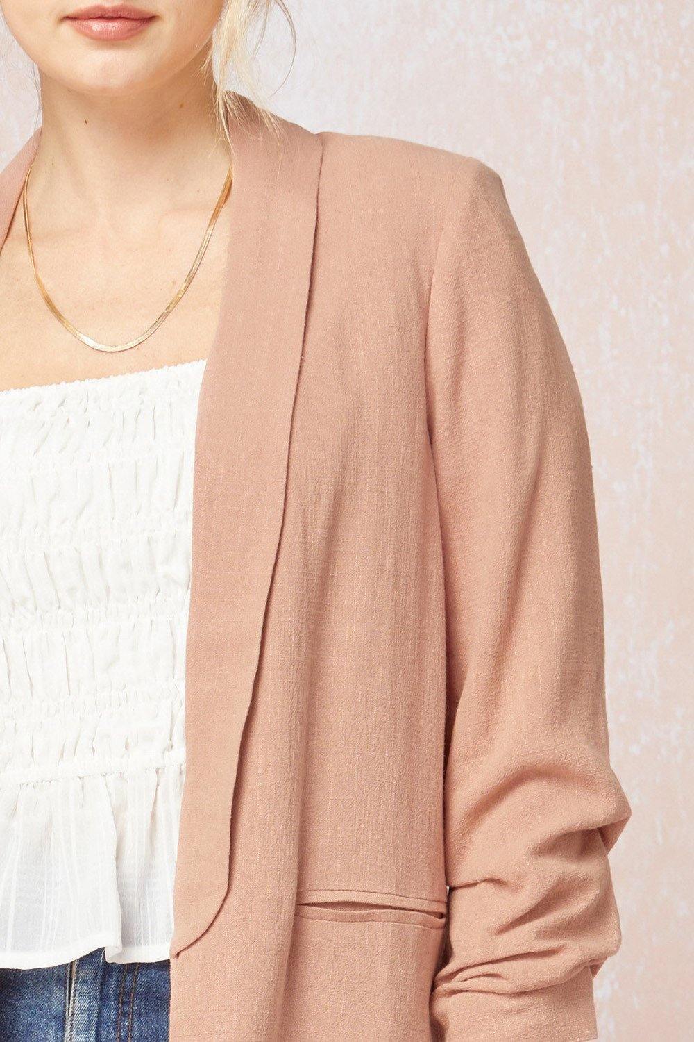 Shirred Blazer Jacket - Image 13