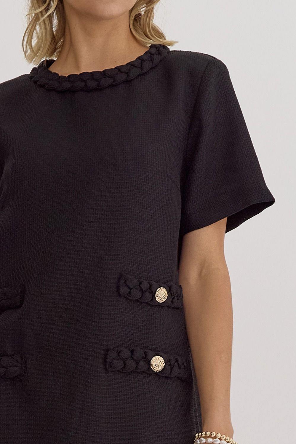Tweed Braided Dress - Image 4
