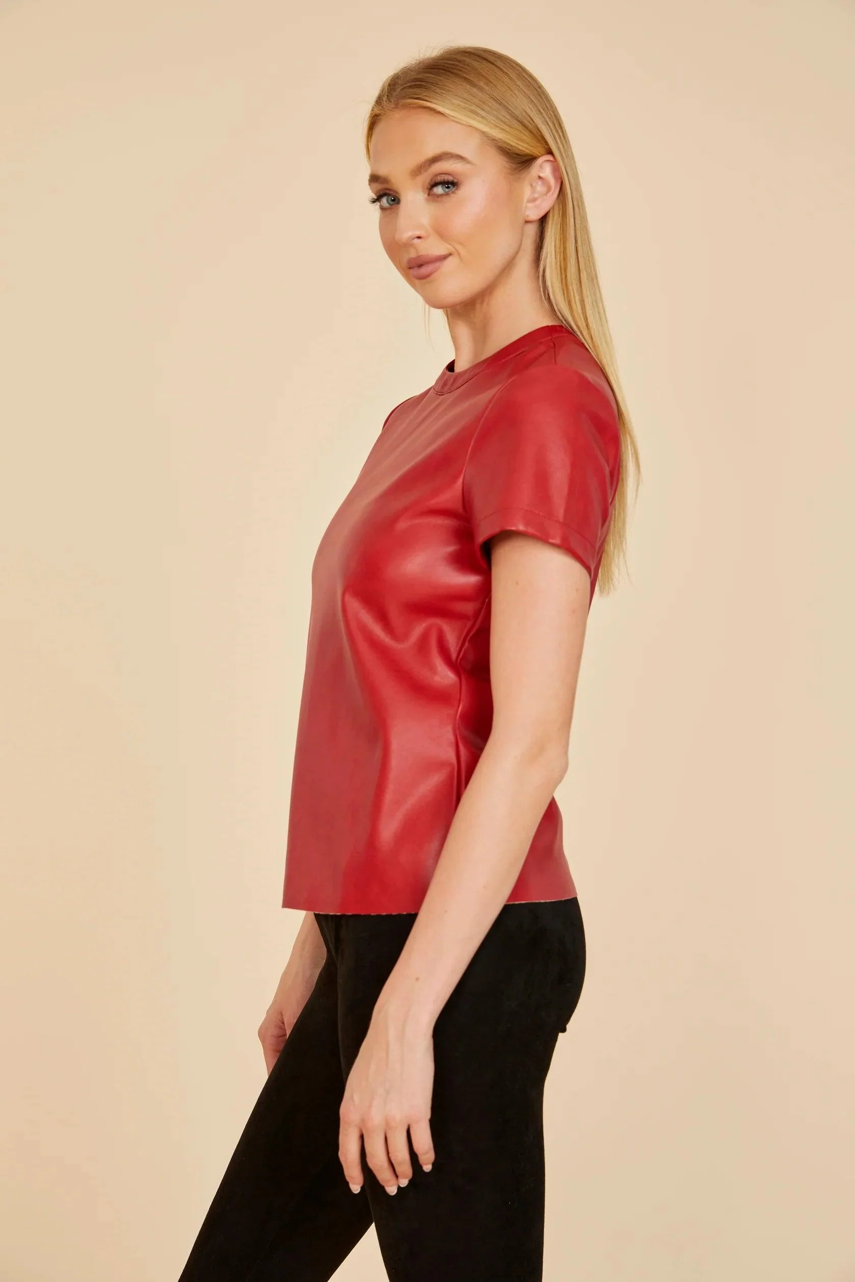 Vegan Leather Tee - Image 9