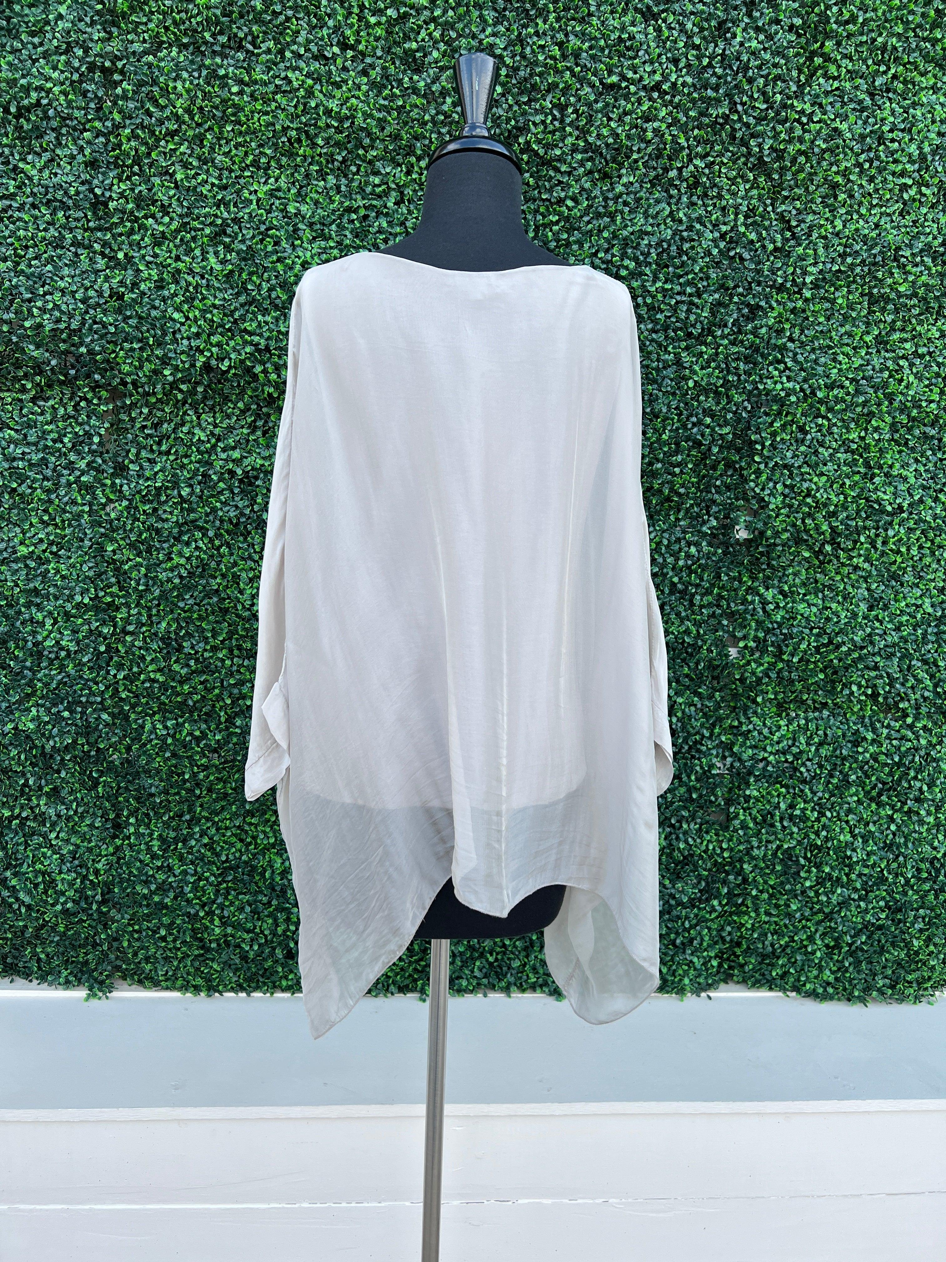 Silk Poncho Top - Image 4