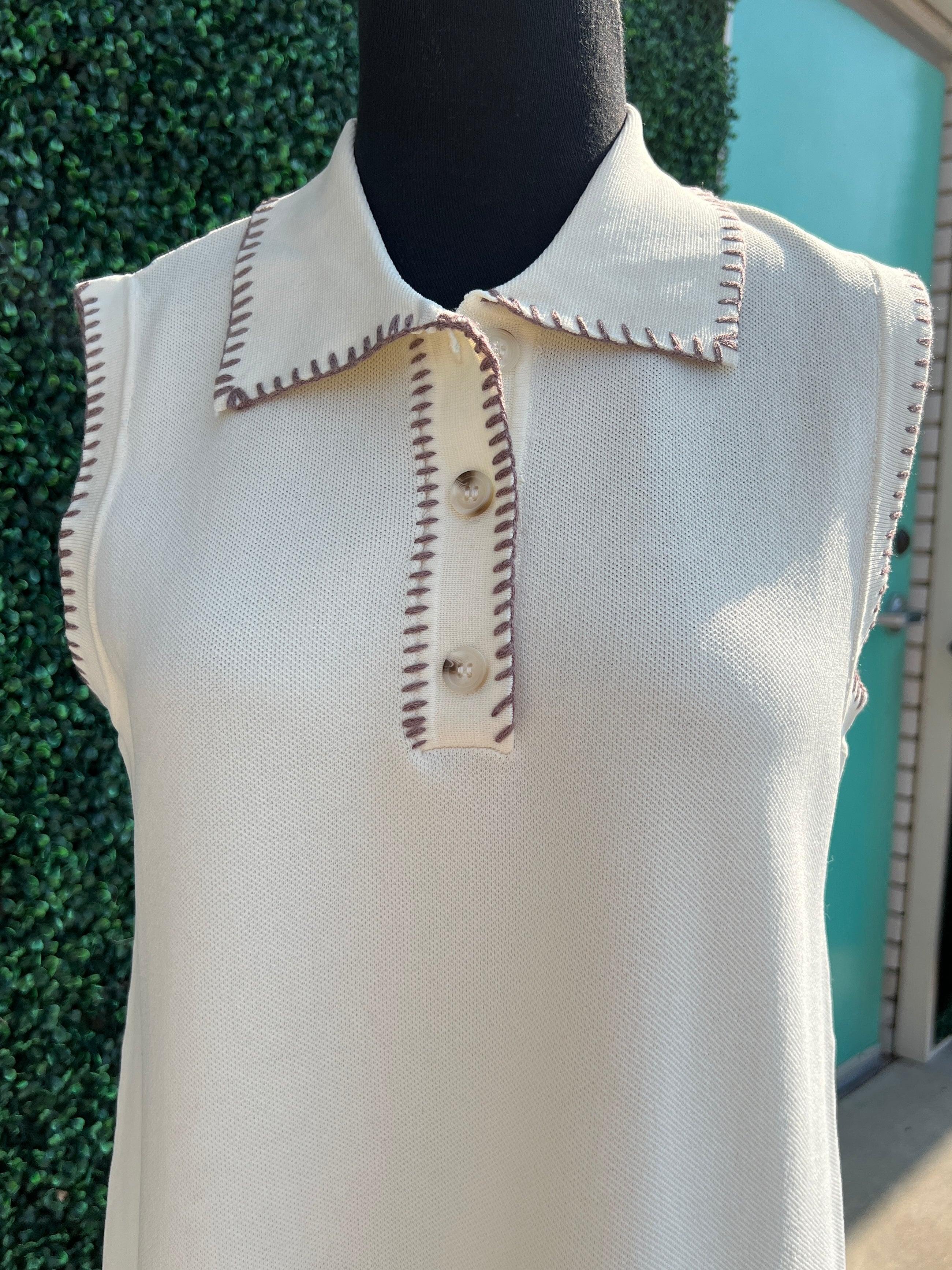 Sleeveless Polo Dress - Image 2