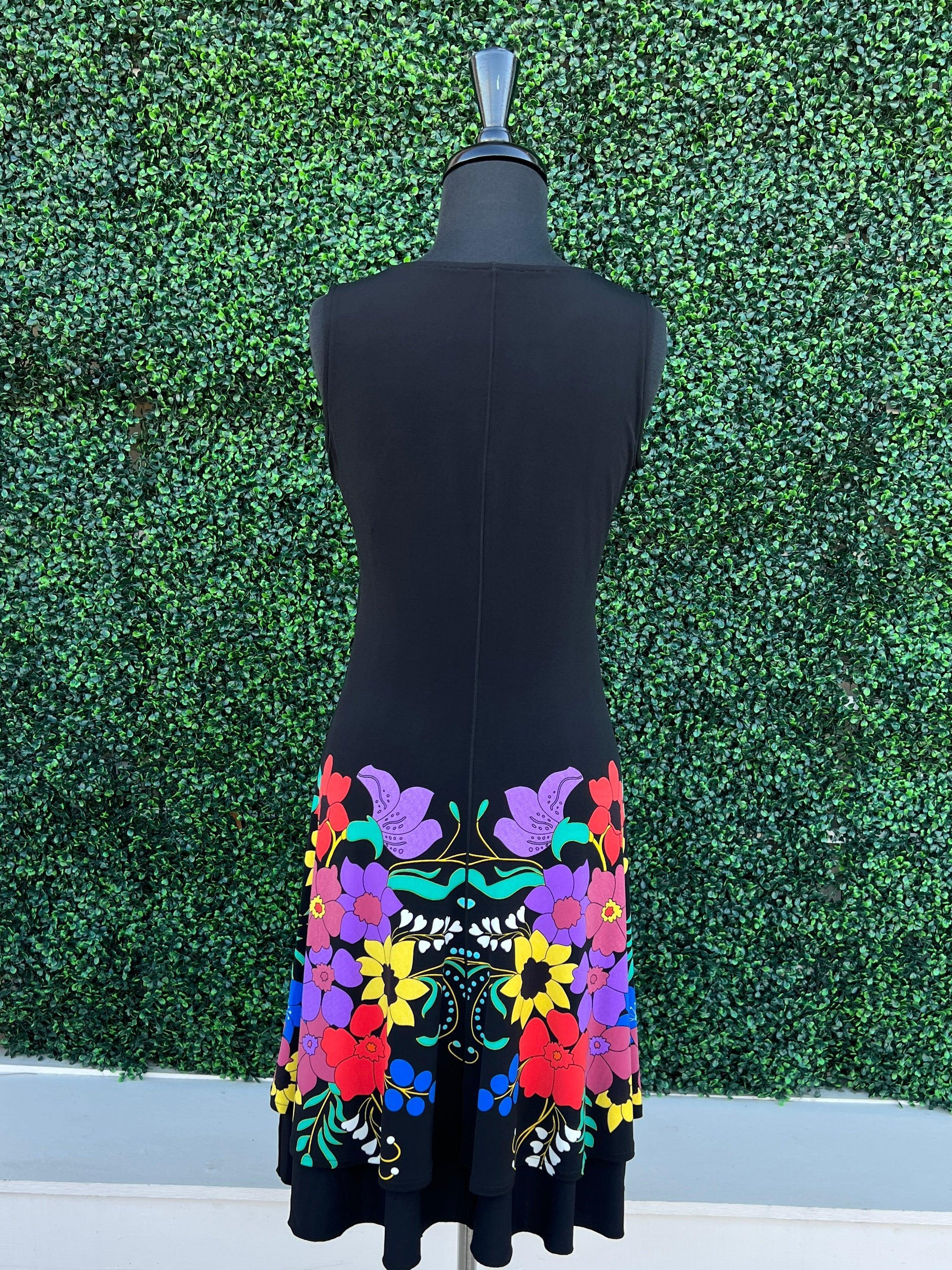 Reversible Black to Floral Dress - Image 4
