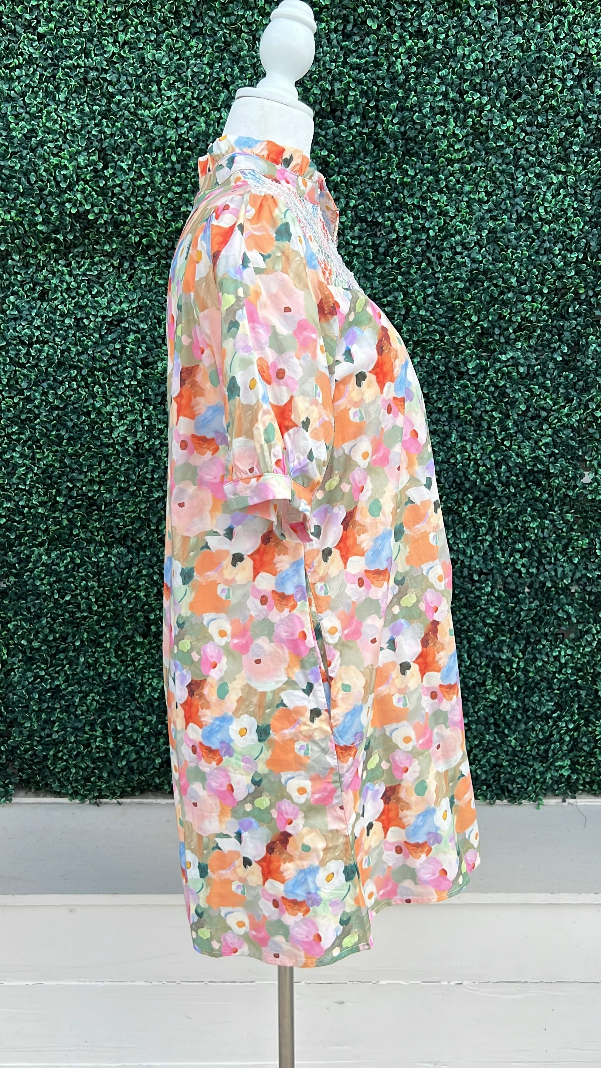 Smocked Floral Cotton Dress - Image 4