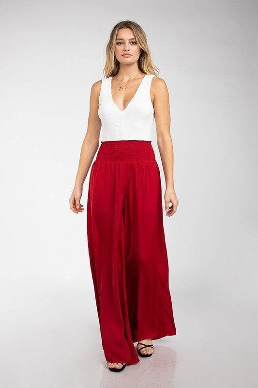 Smocked Wide Leg Pant - Image 2