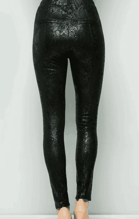 Faux Snakeskin Leggings - Image 5