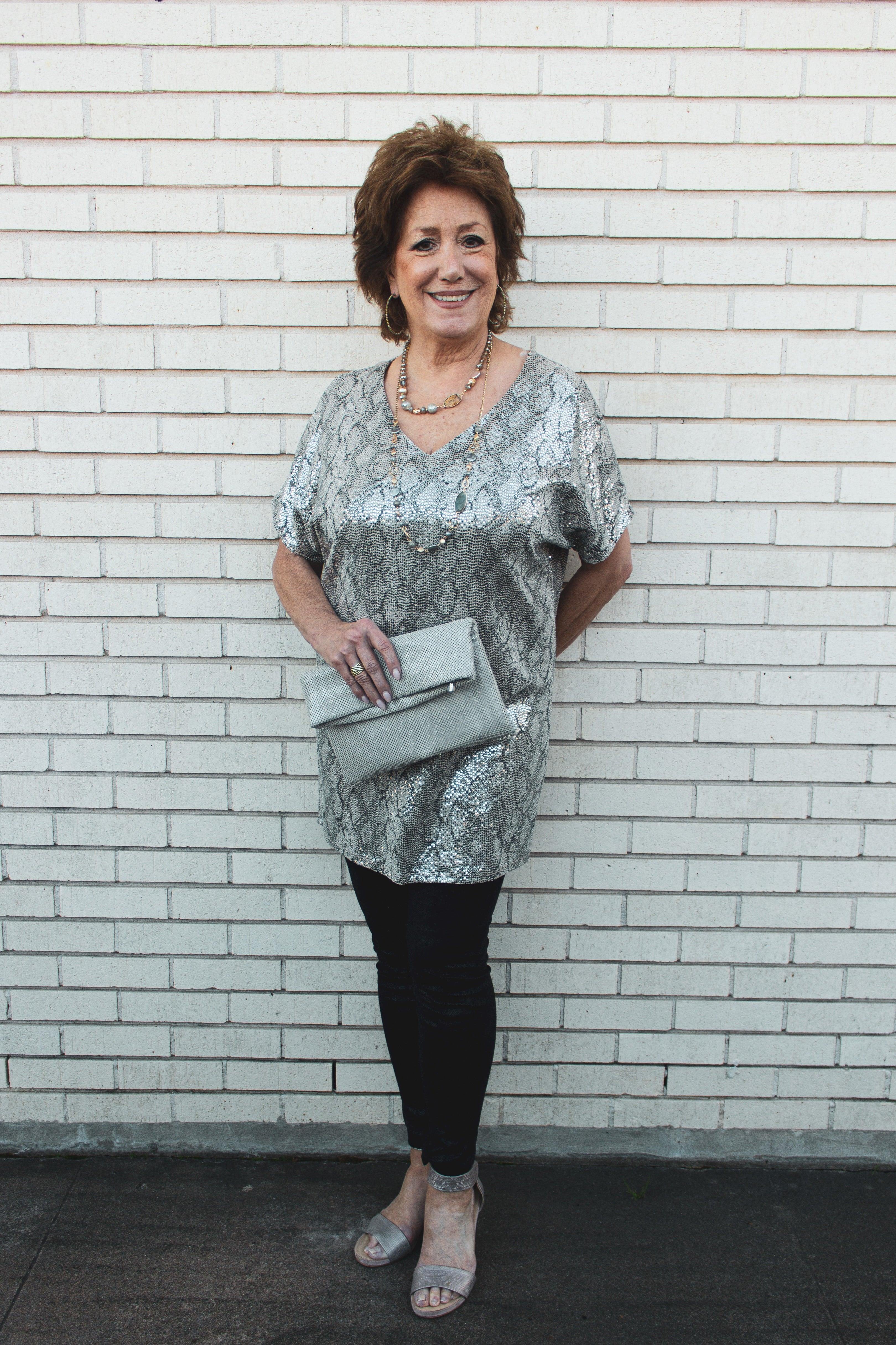 Sparkle Dot Tunic V-Neck - Image 4