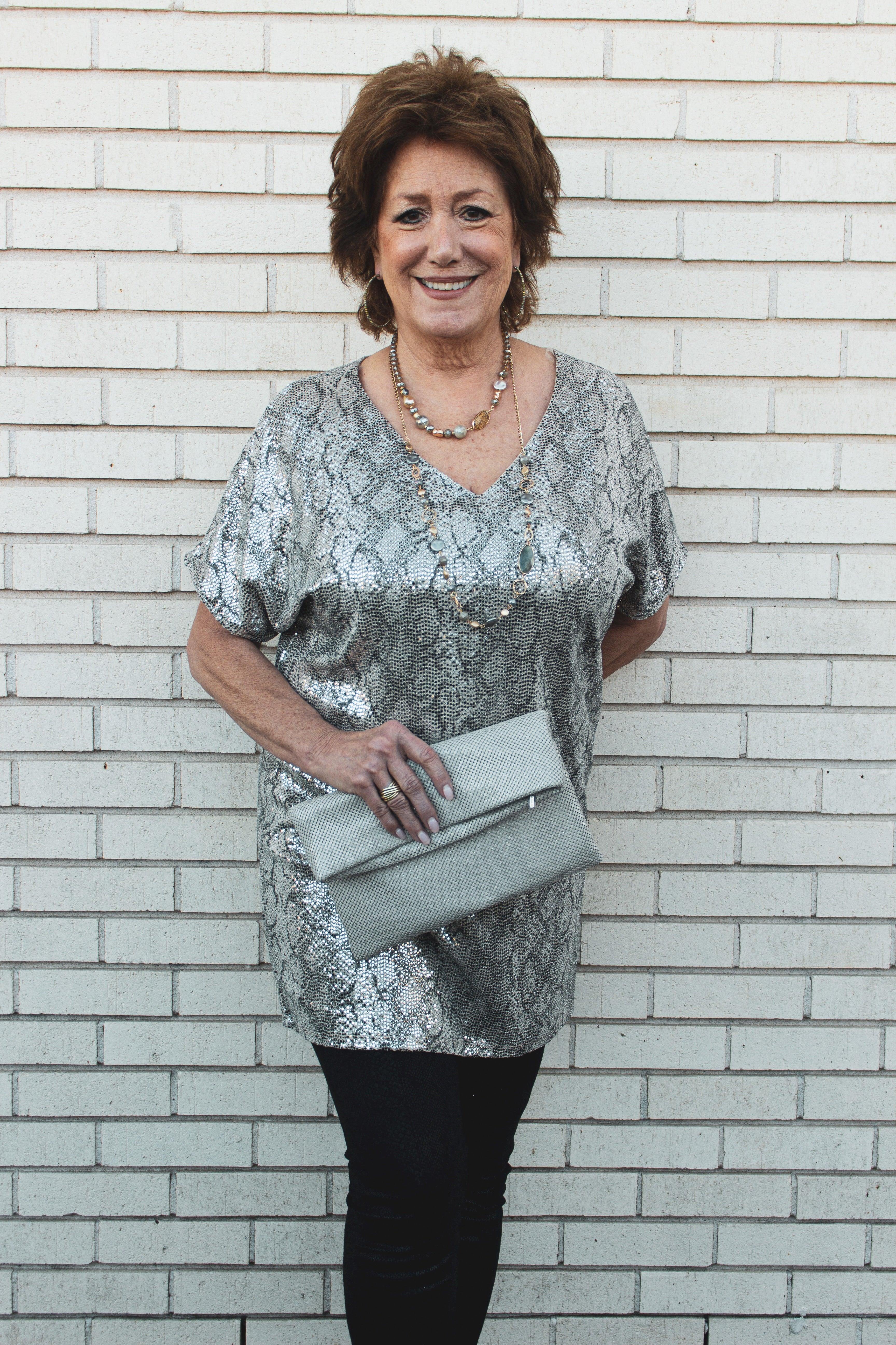 Sparkle Dot Tunic V-Neck - Image 7