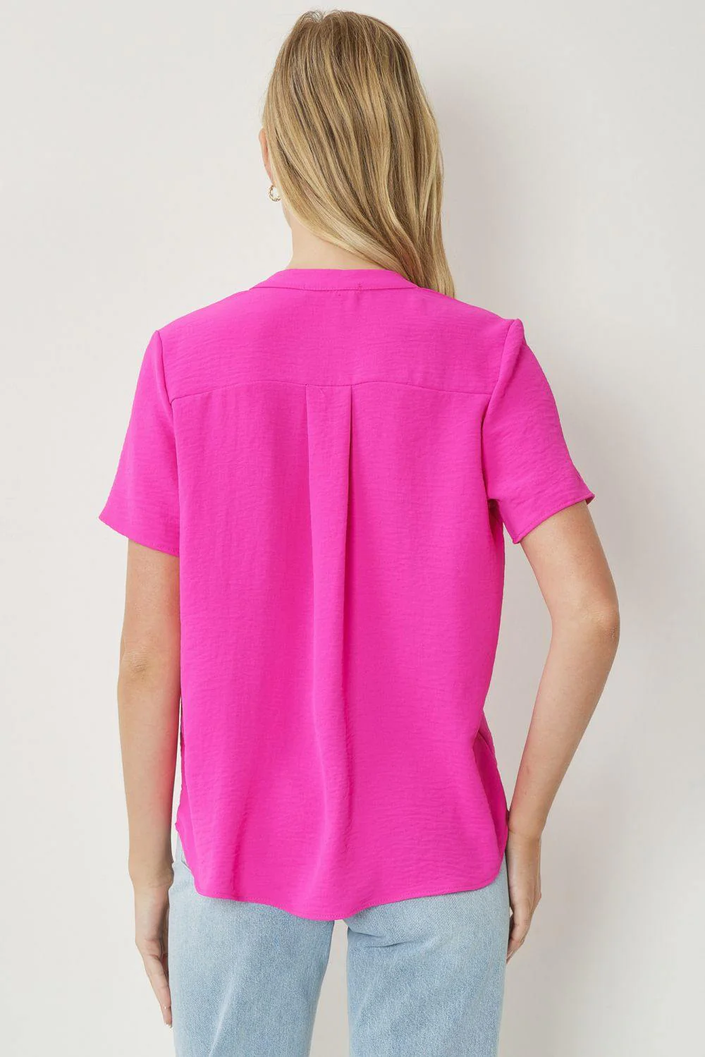 Mock Collar Pleat Detailed Top - Image 6