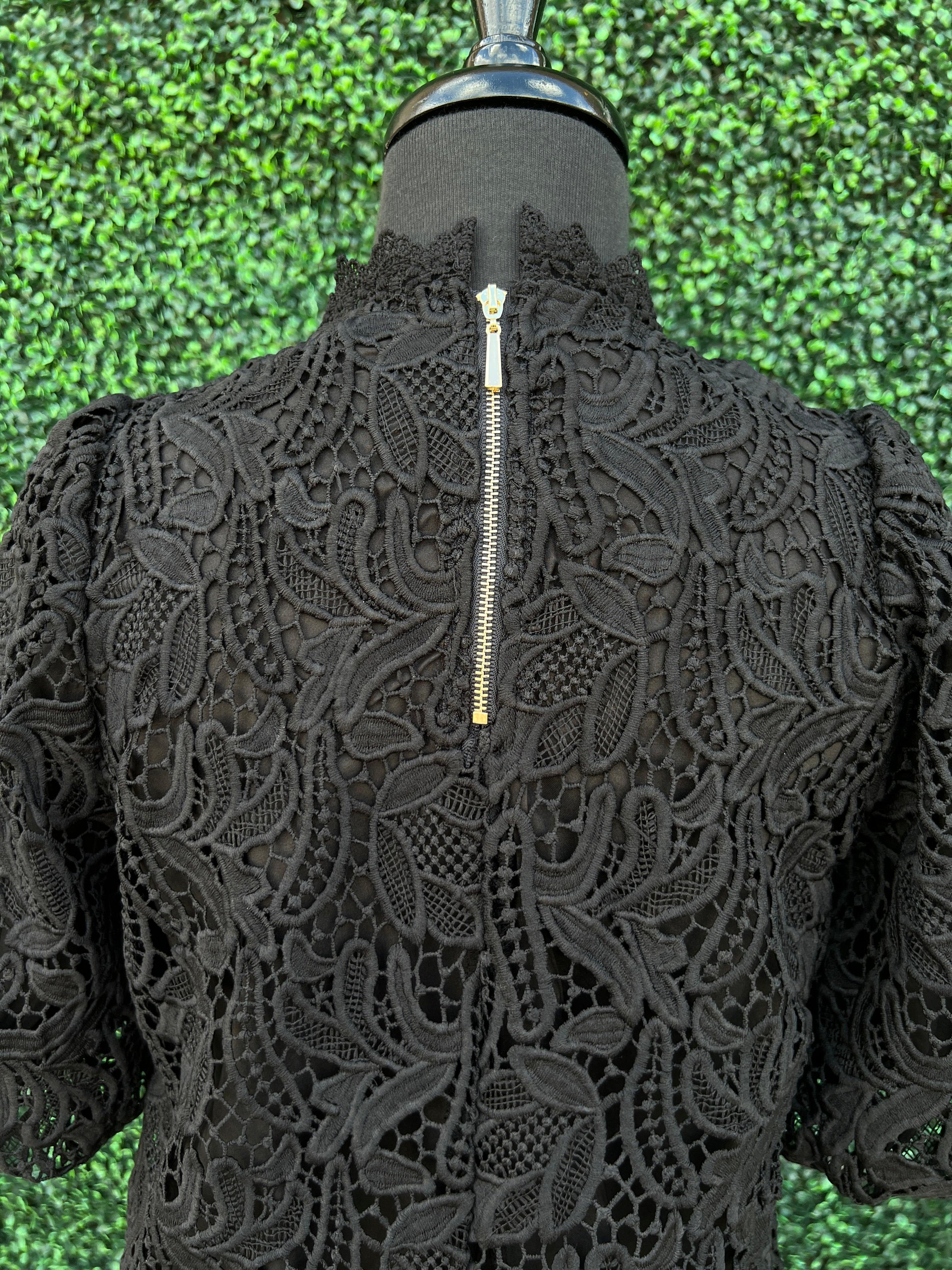 Long Lace Puff Top - Image 2
