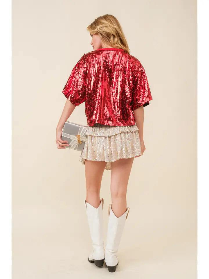 Sequin Gift Wrapped Present Tee - Image 3