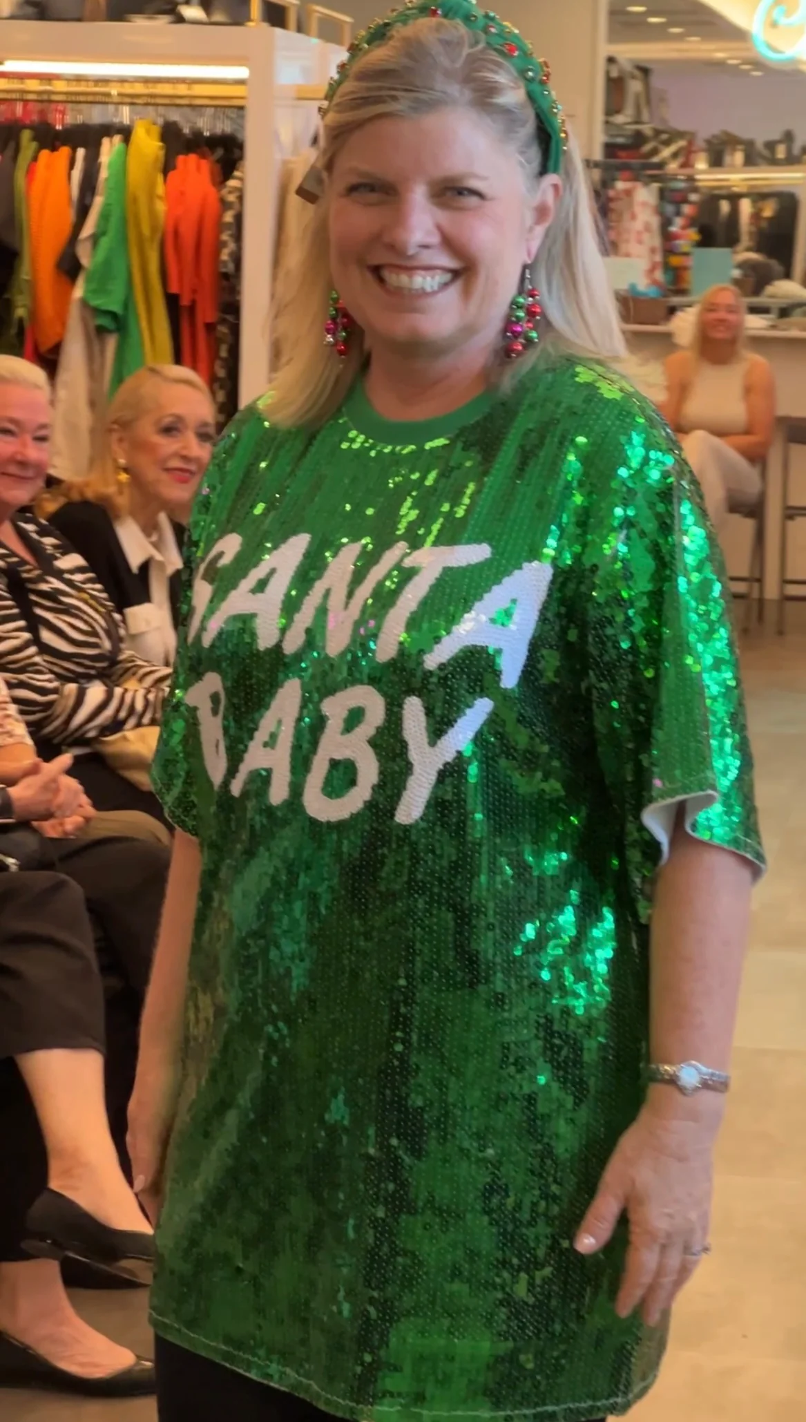 Sequin "Santa Baby" Tee Dress - Image 2