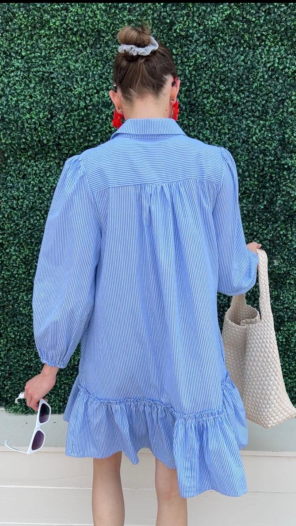 100% Cotton Ruffle Hem Dress - Image 2
