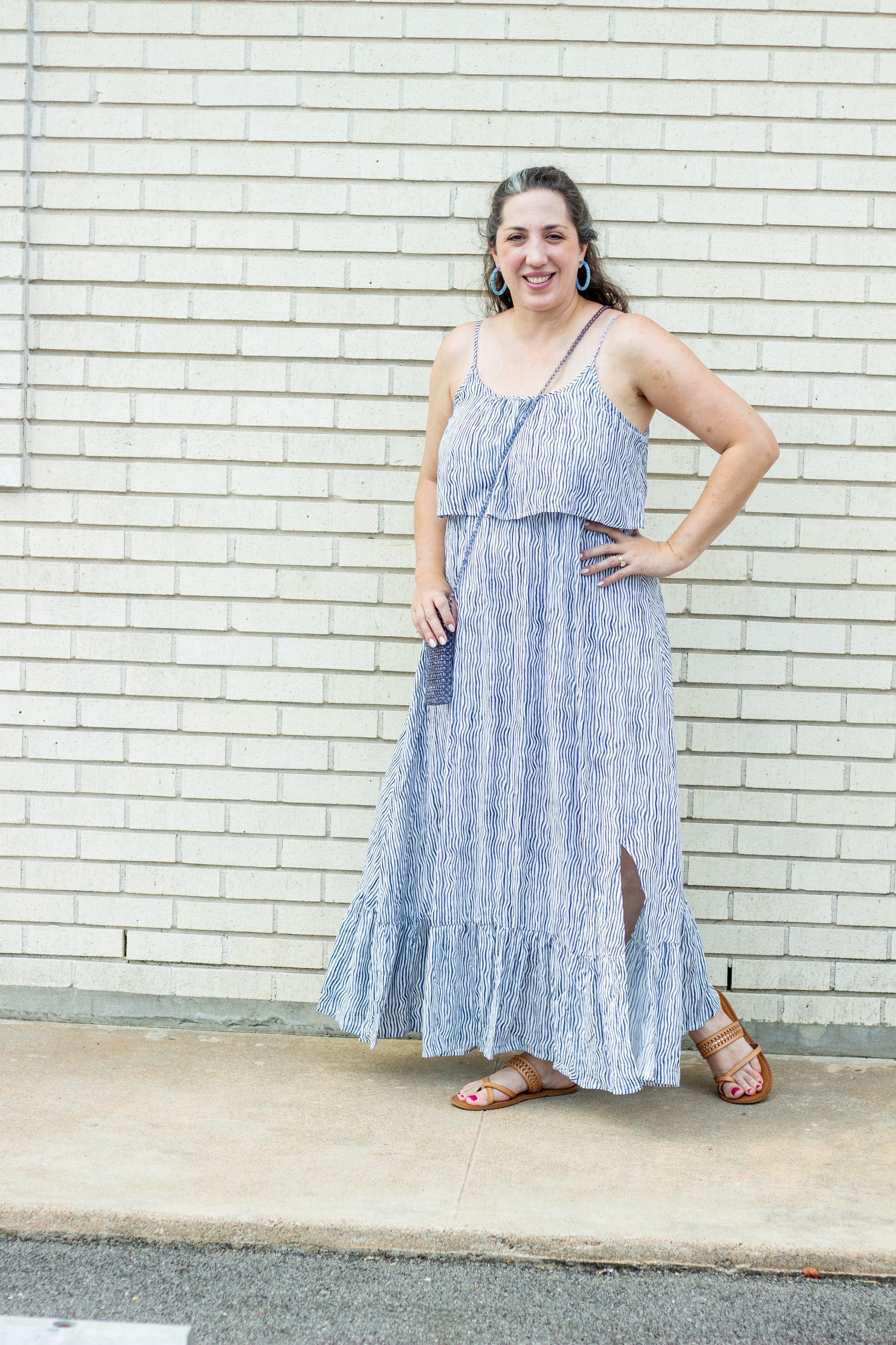 Striped Ruffle Maxi - Image 2