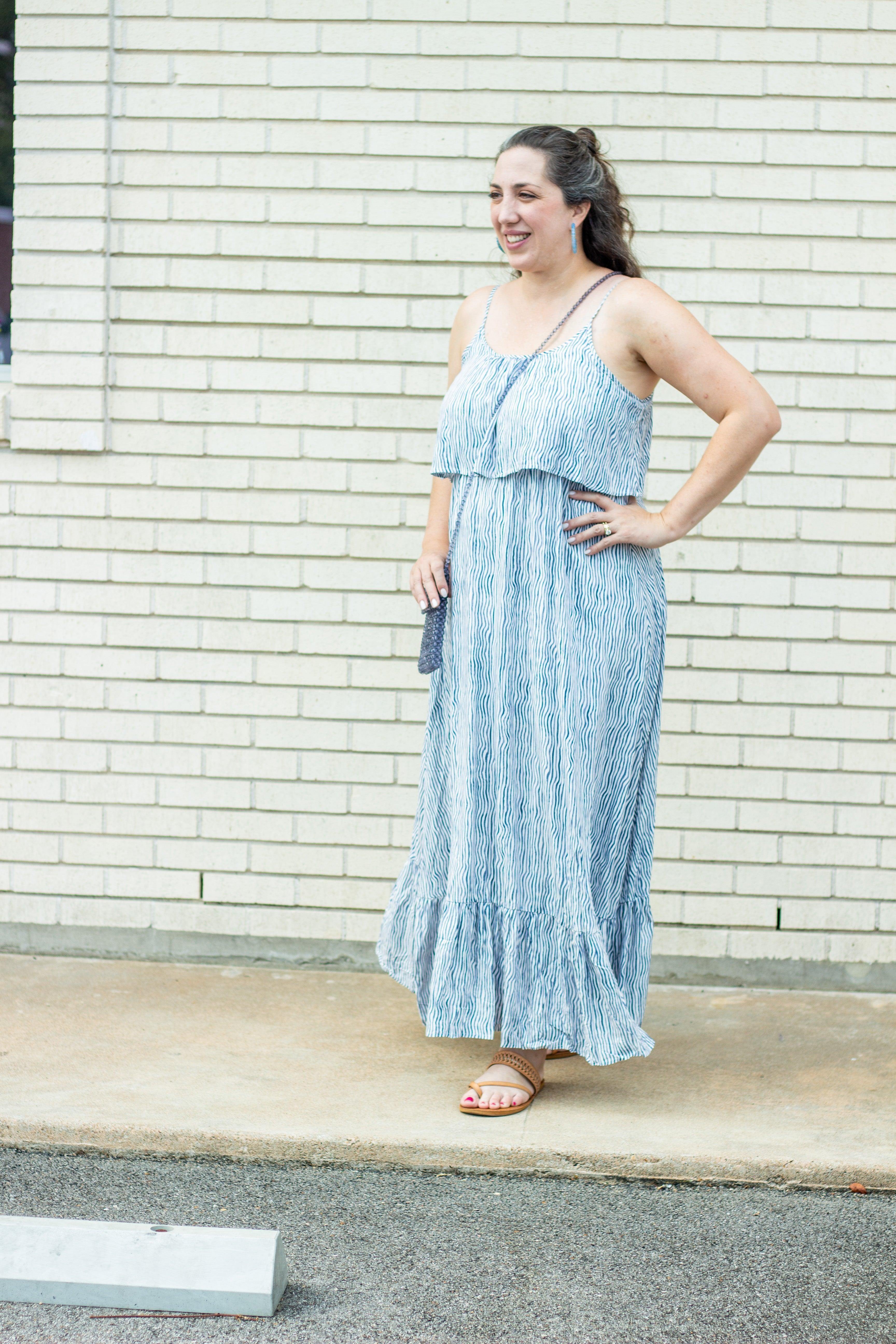 Striped Ruffle Maxi - Image 4