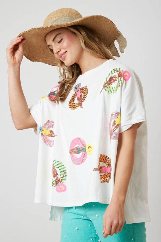 Sequin Pool Girl Tee - Image 4