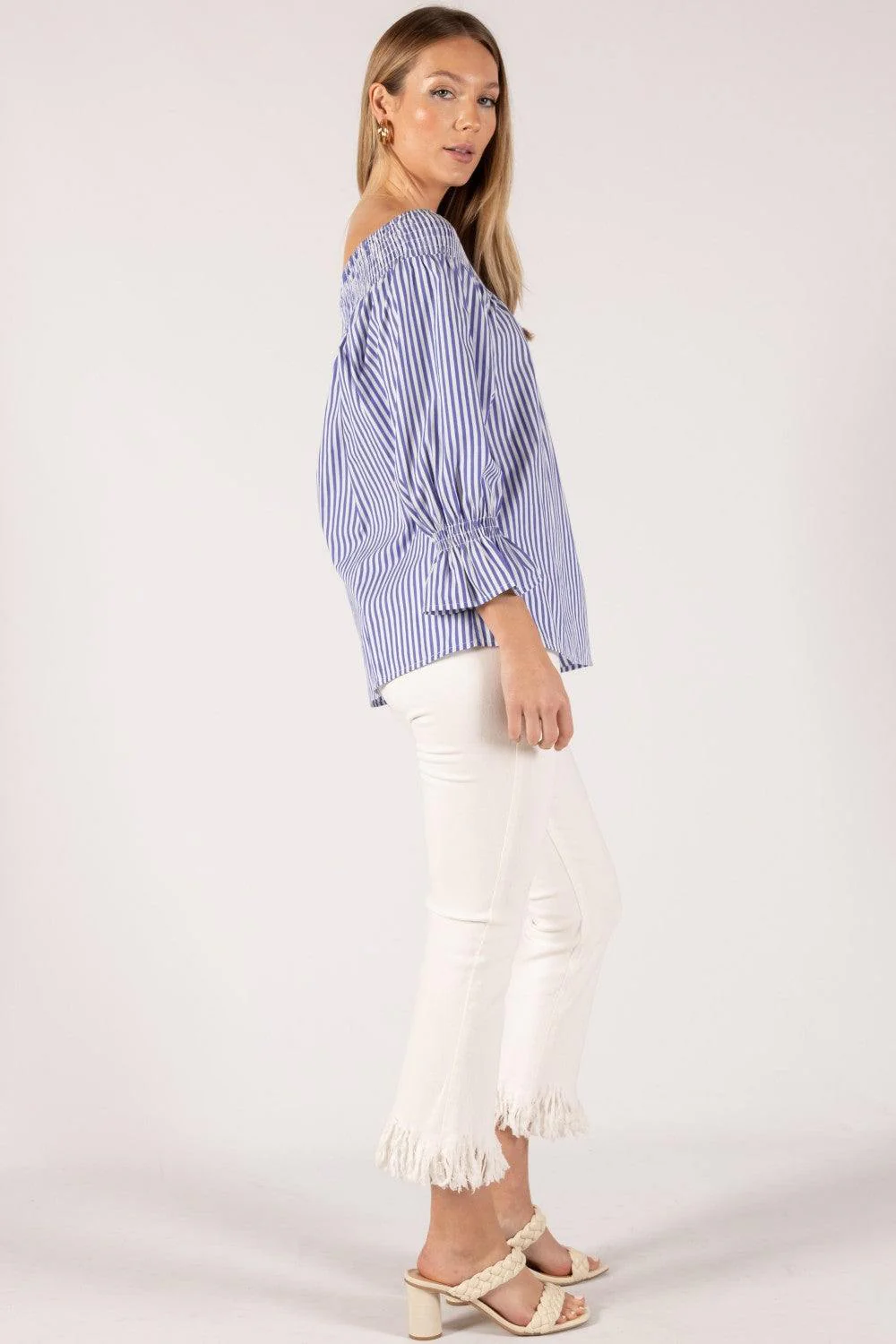 Smocked Off the Shoulder Blouse - Image 5