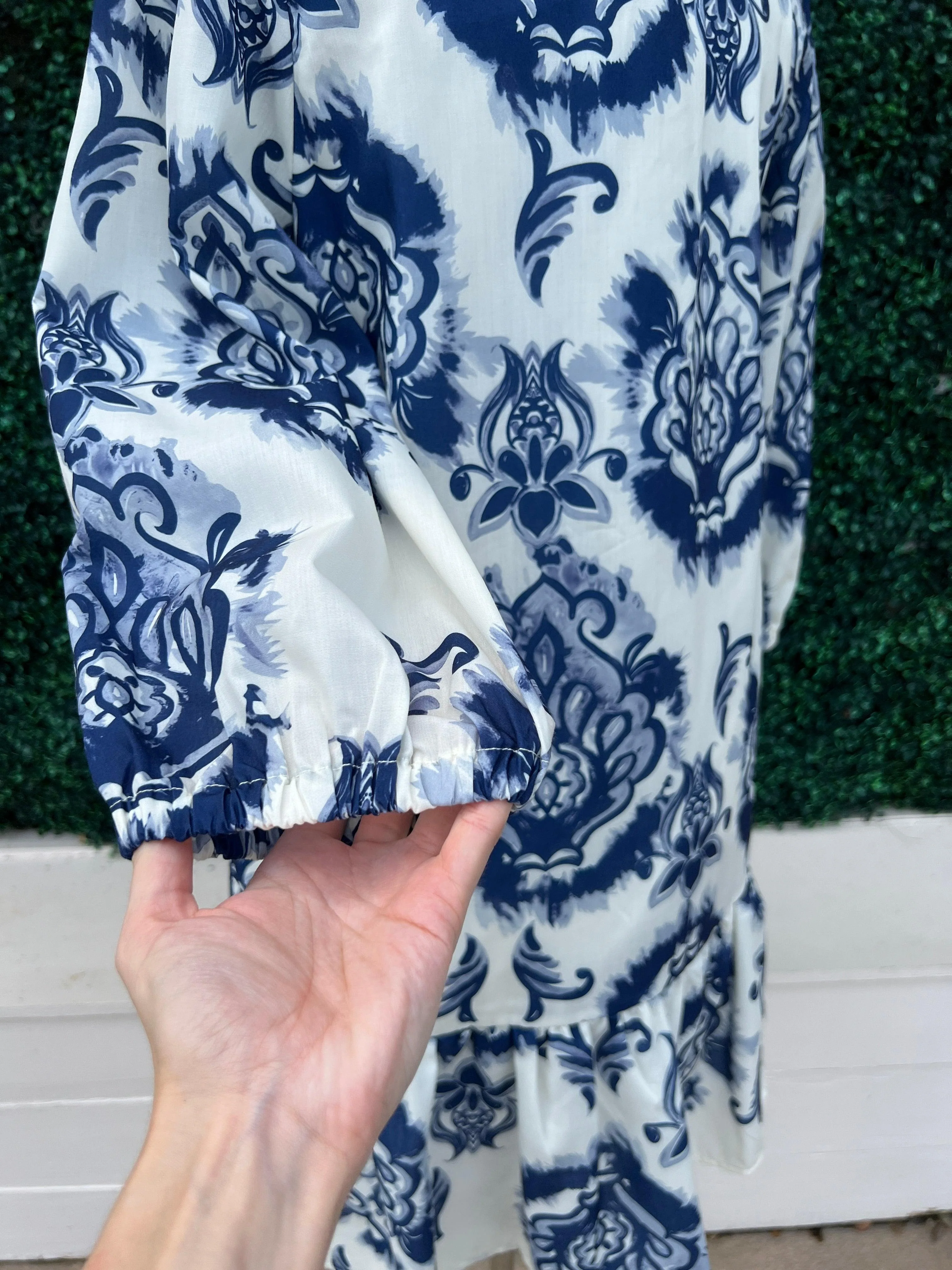 Dramatic Toile Pattern Dress - Image 4