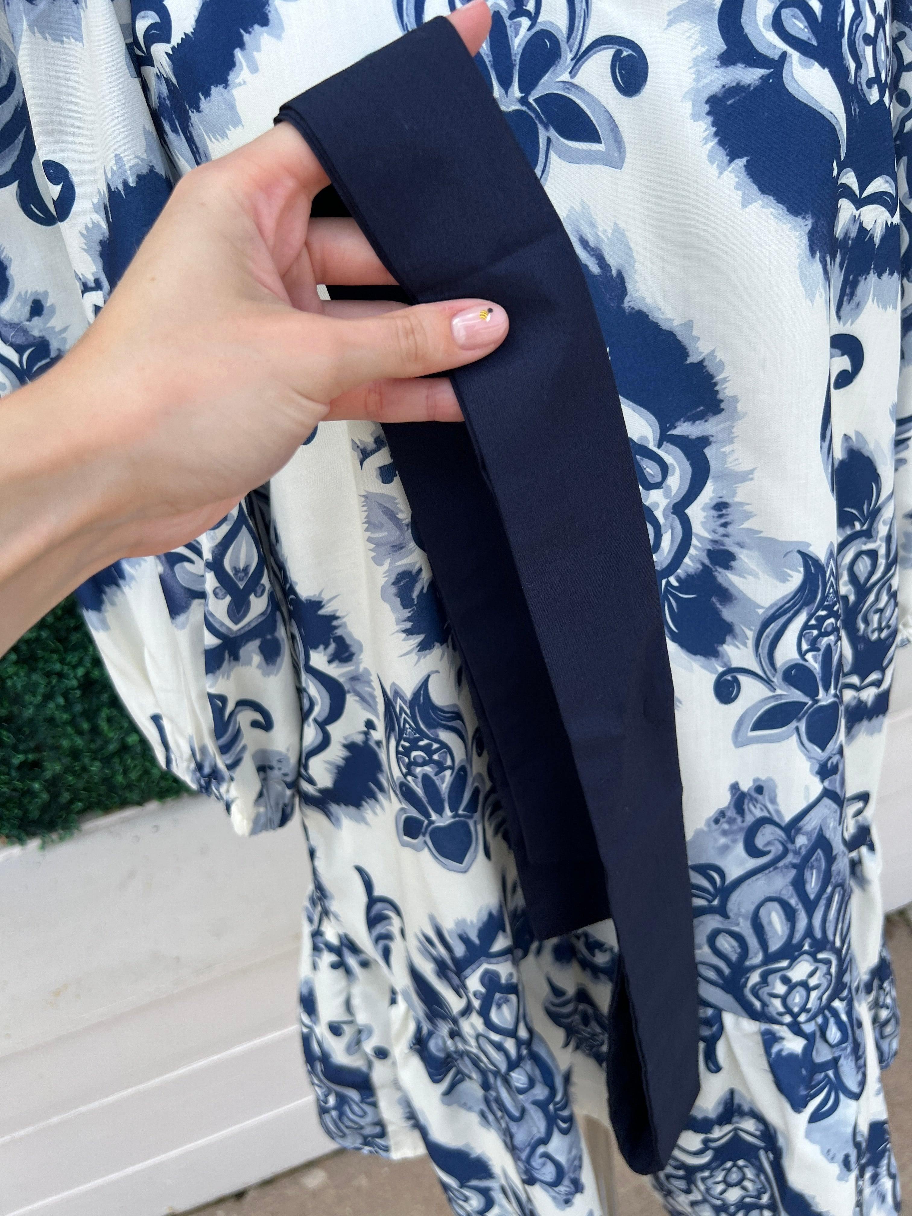Dramatic Toile Pattern Dress - Image 6