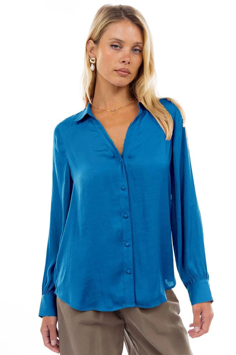 Silky Button Down Shirt - Image 9