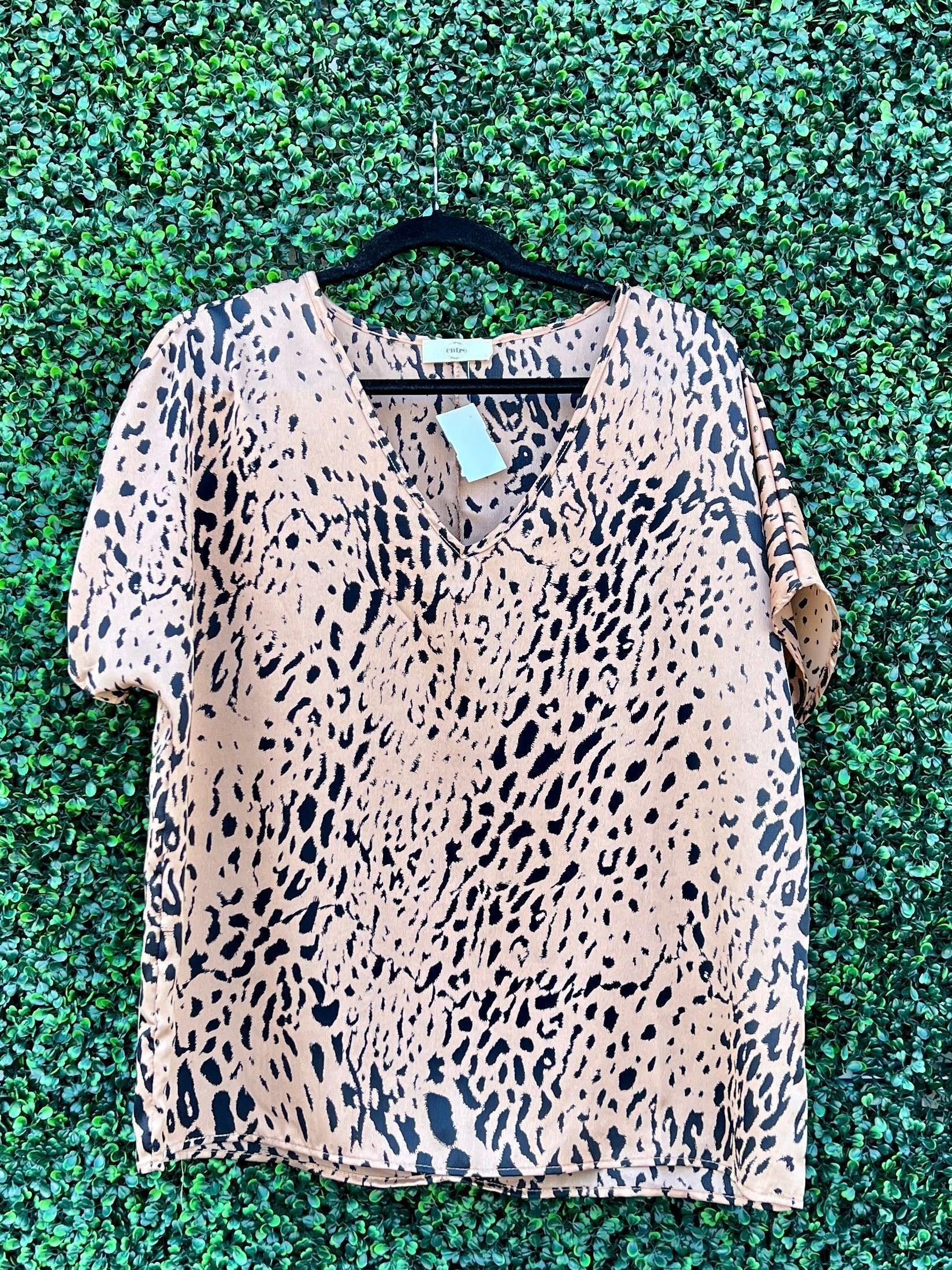 Silky Animal Print top