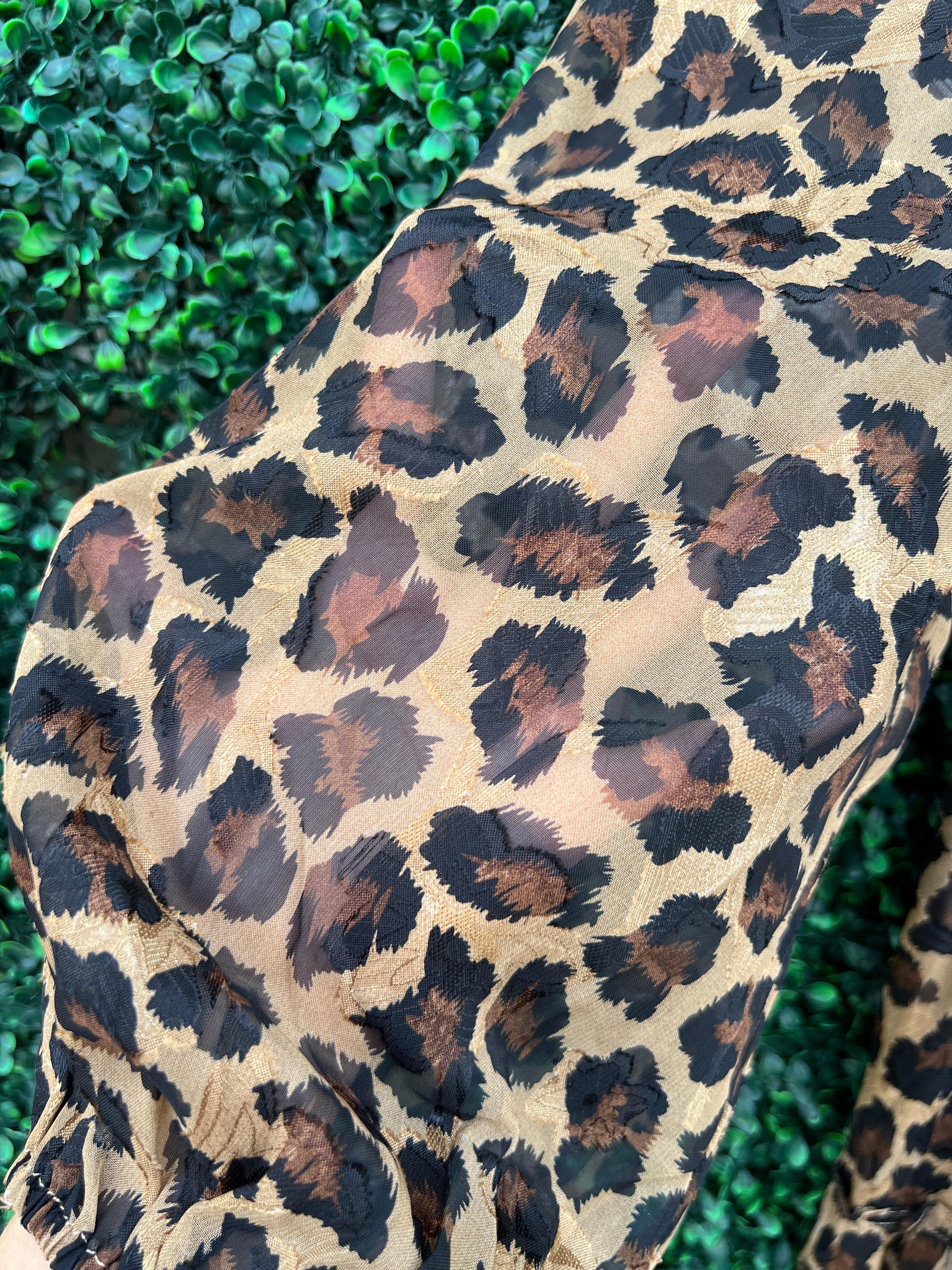Long Sleeve Cheetah Maxi Dress - Image 2