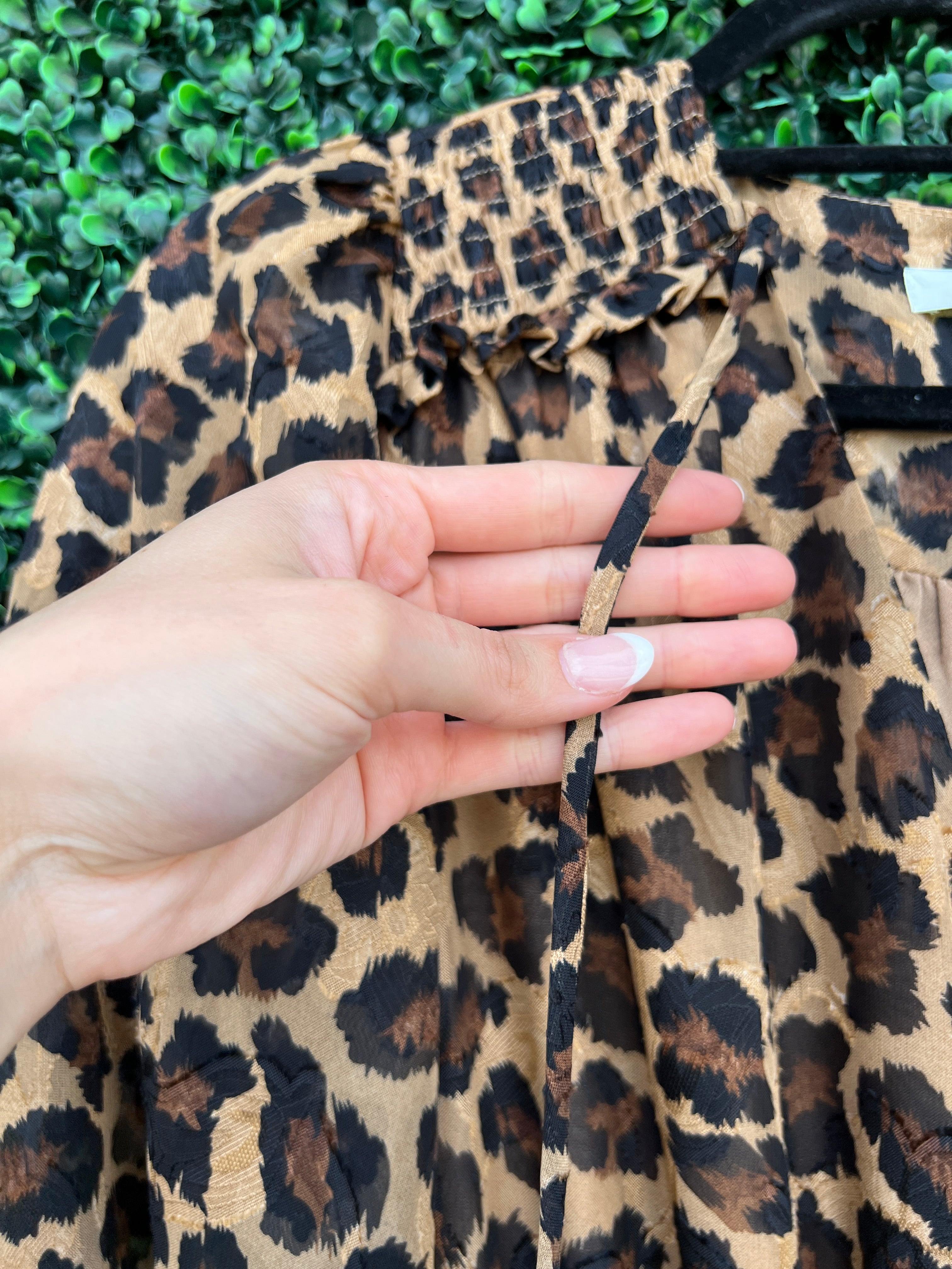 Long Sleeve Cheetah Maxi Dress - Image 3
