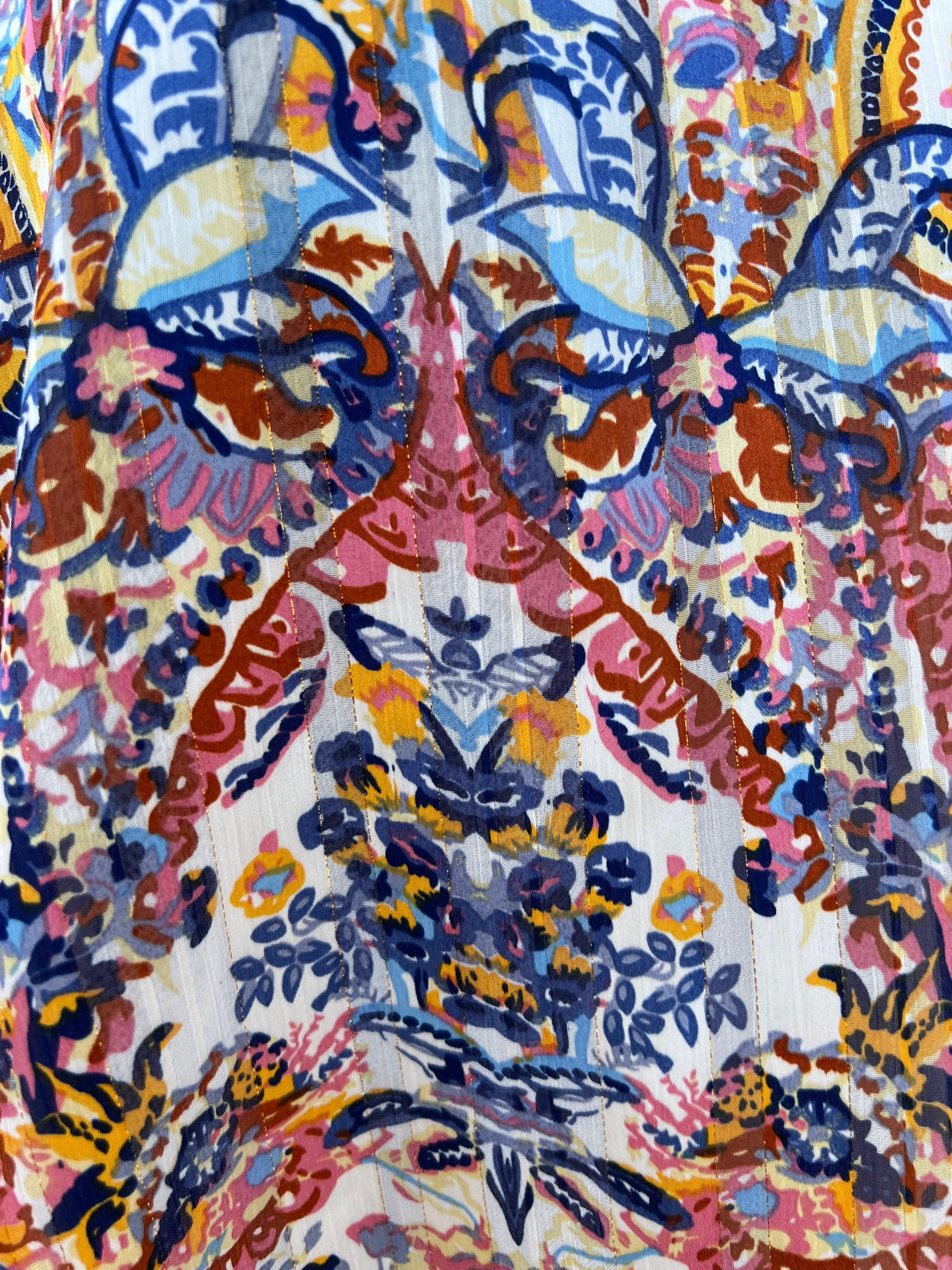 Fall Paisley Print Blouse - Image 4