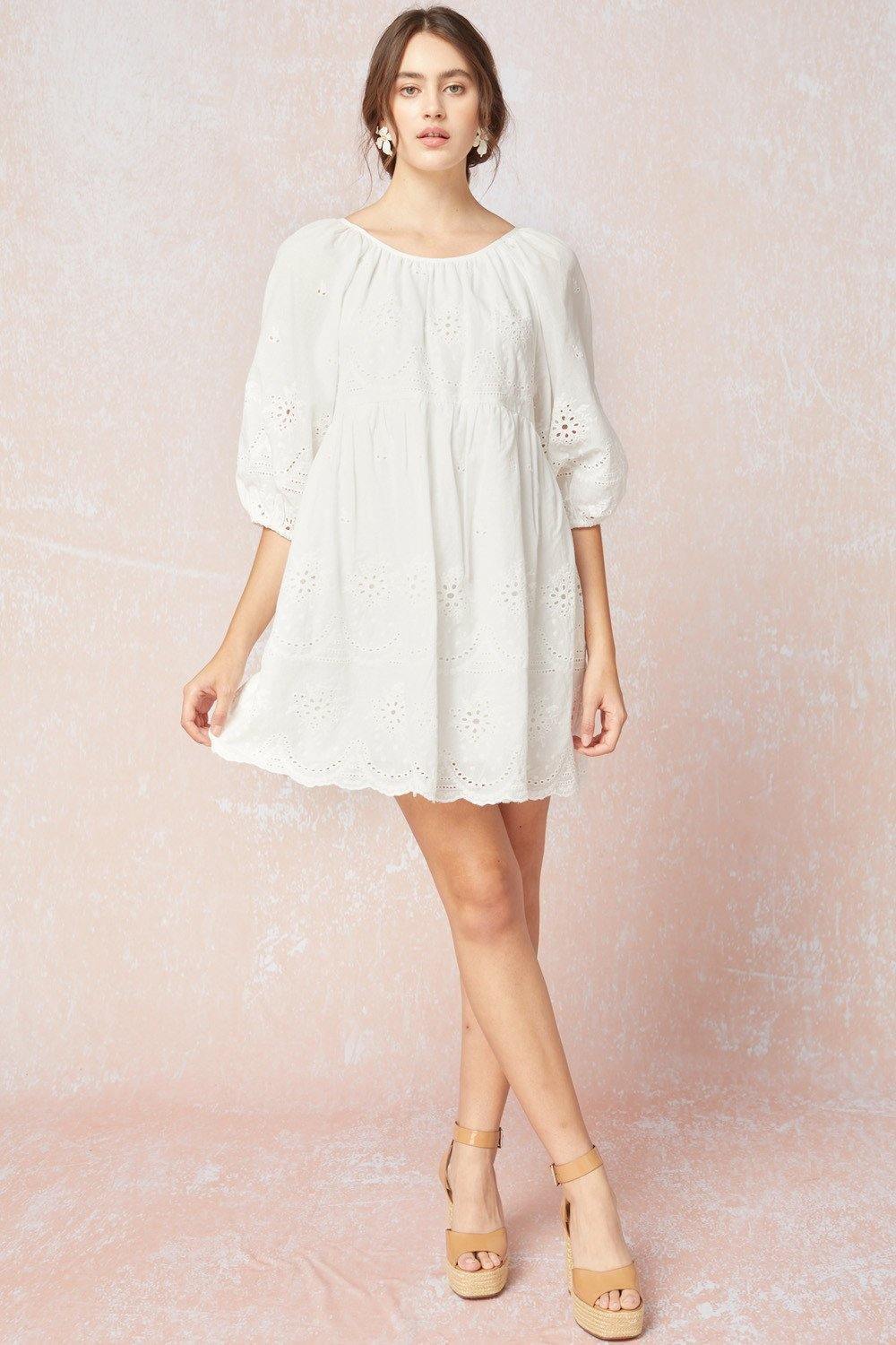 White Eyelet Dress