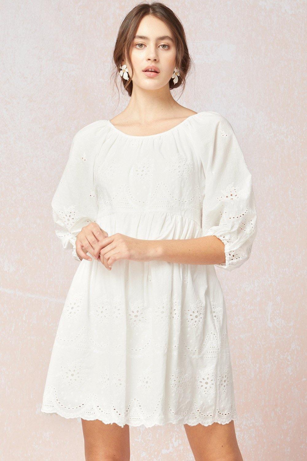 White Eyelet Dress - Image 4
